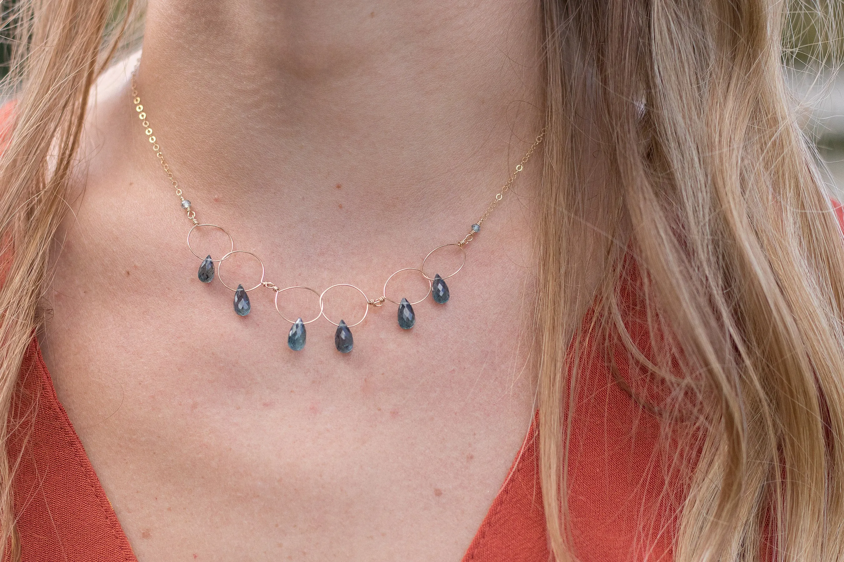 Delicate Kyanite Links Necklace
