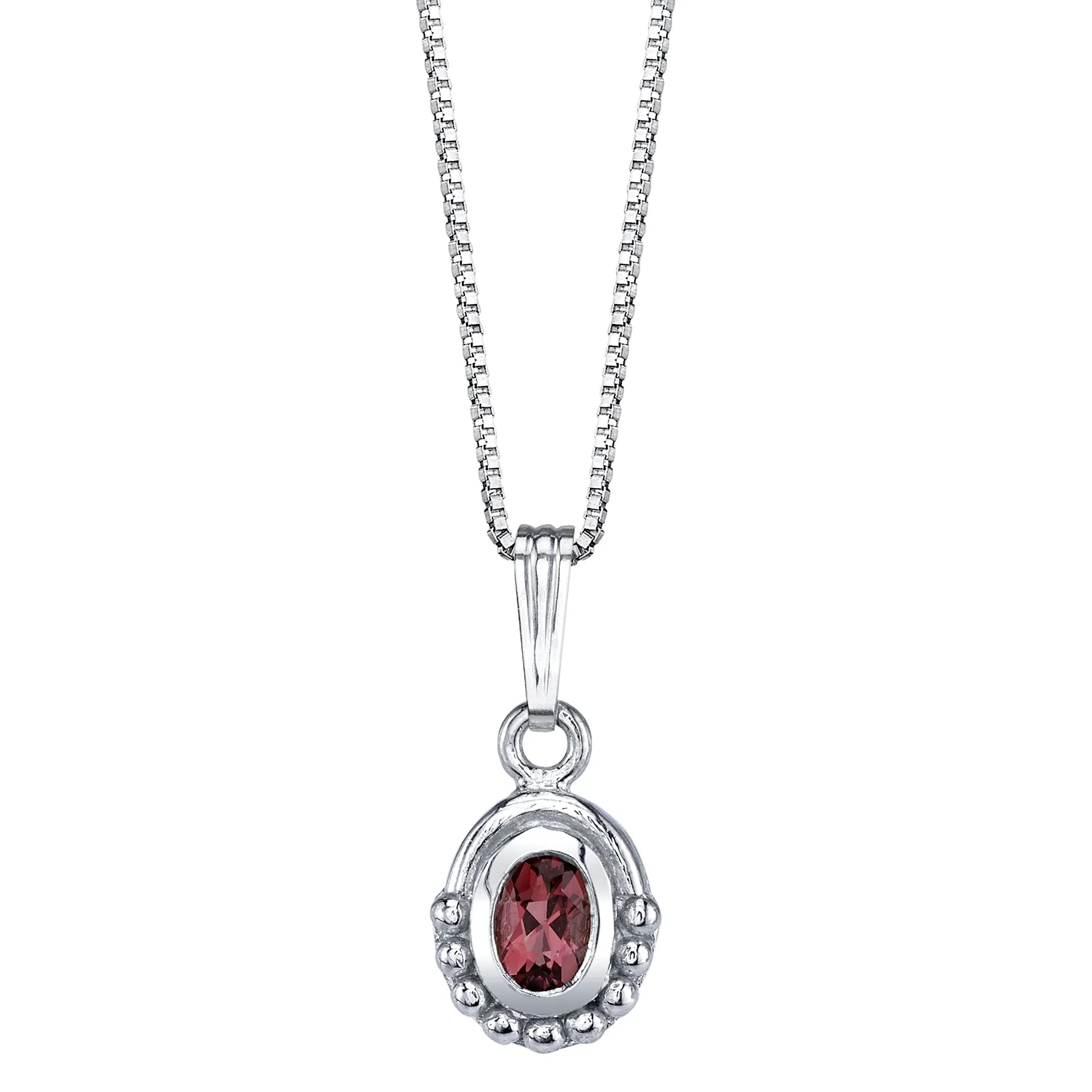 Delicate Oval Stone Pendant