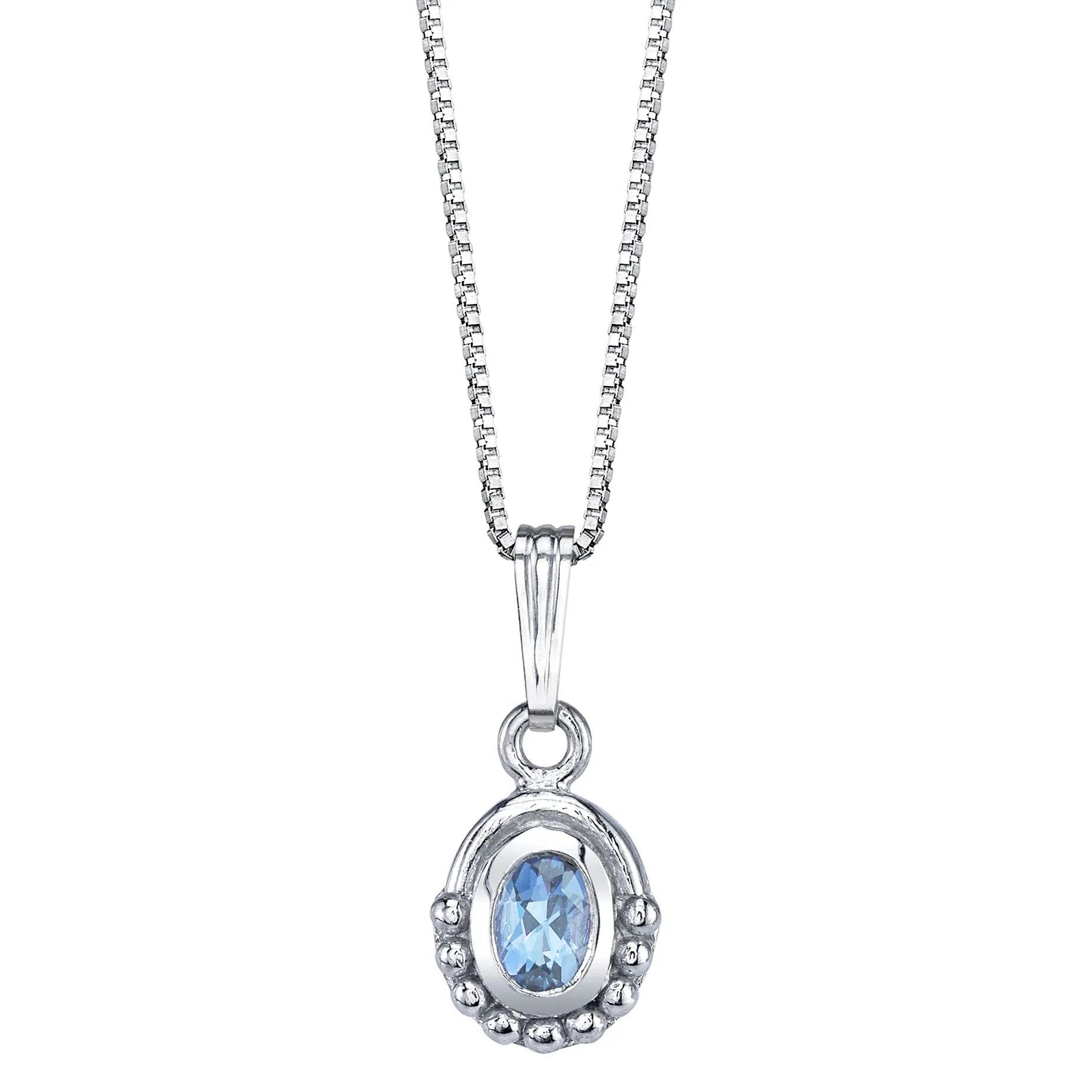 Delicate Oval Stone Pendant