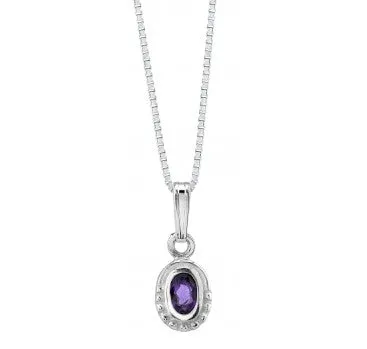 Delicate Oval Stone Pendant