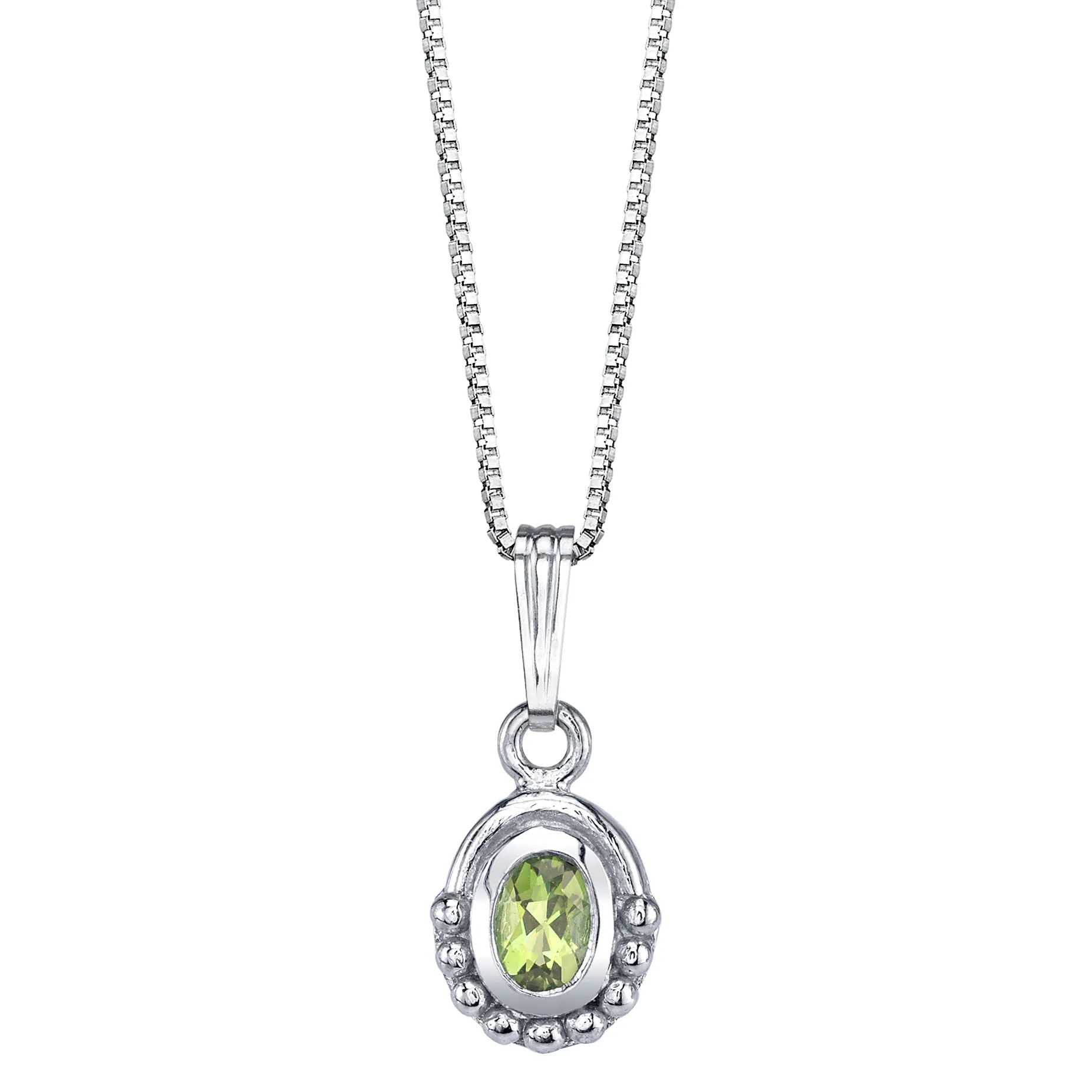 Delicate Oval Stone Pendant