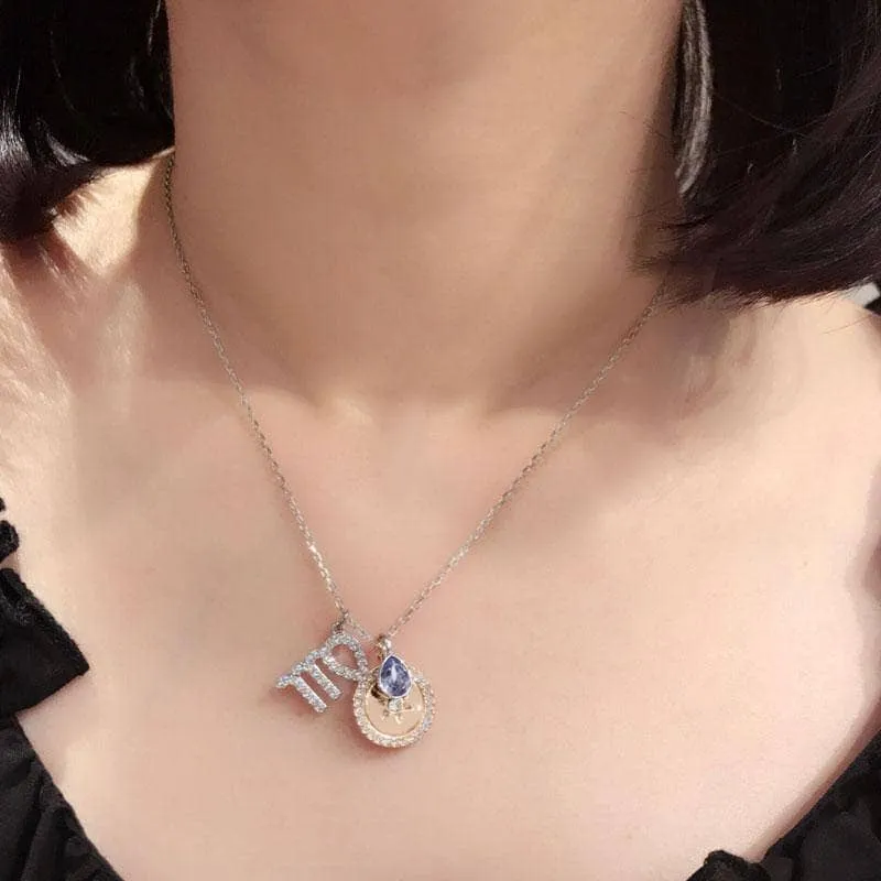 Detachable Unique Twelve Constellation Necklace with Diamond
