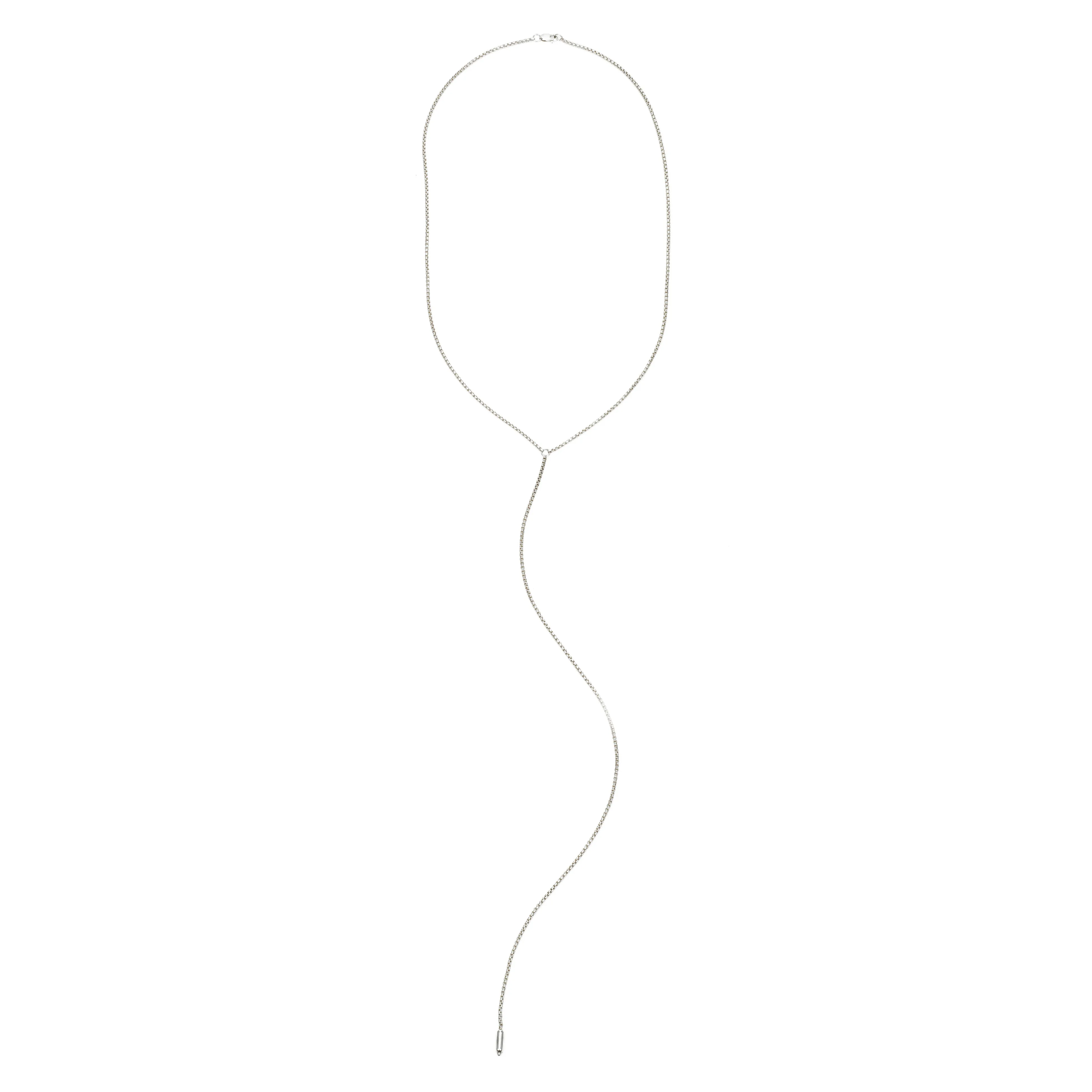 Dew Box Chain Necklace - Sterling Silver