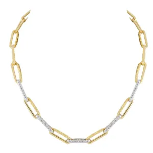 Diamante Corrente - Toggle Links Necklace with Pavé