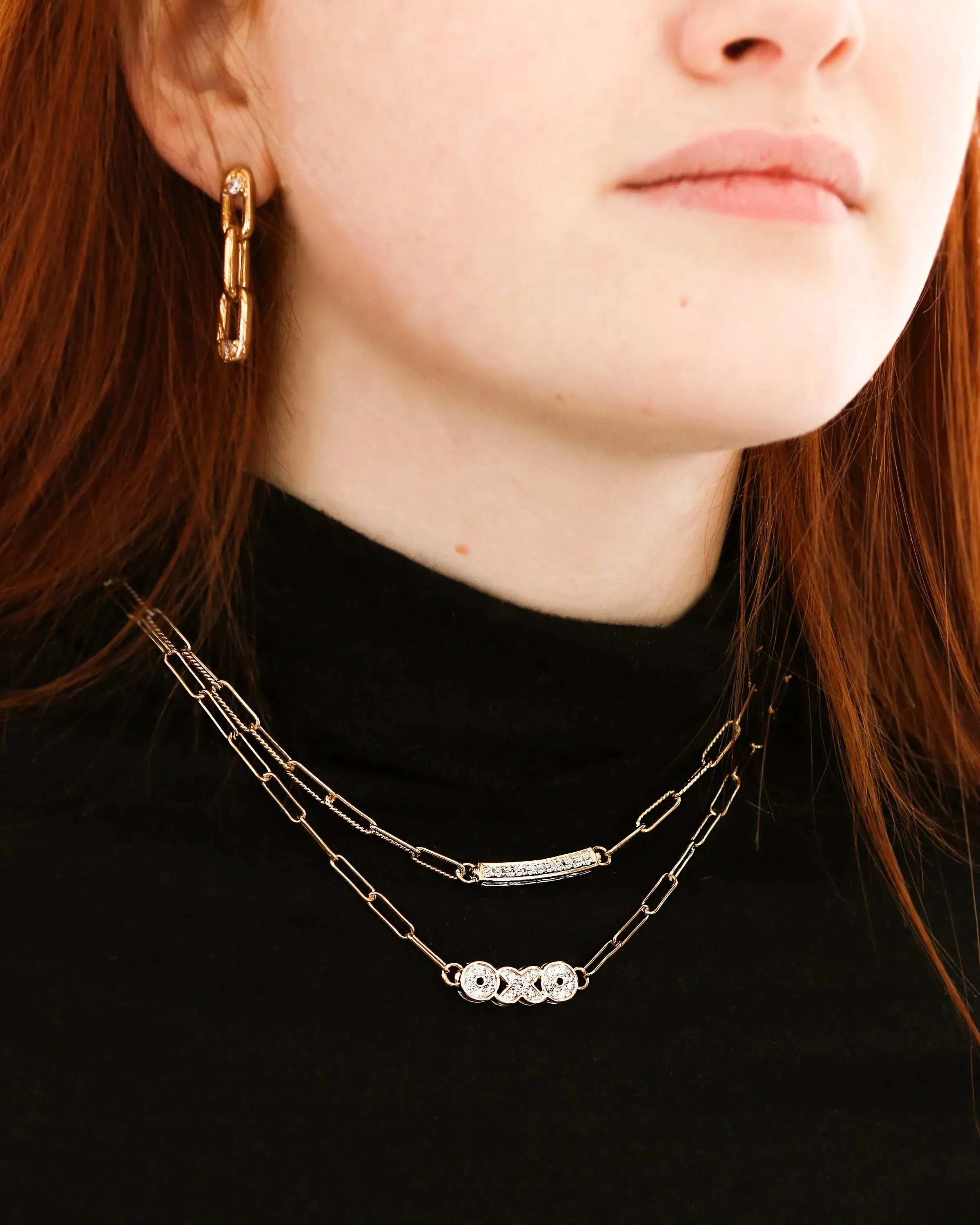 Diamante - Necklace Link Pavé OXO