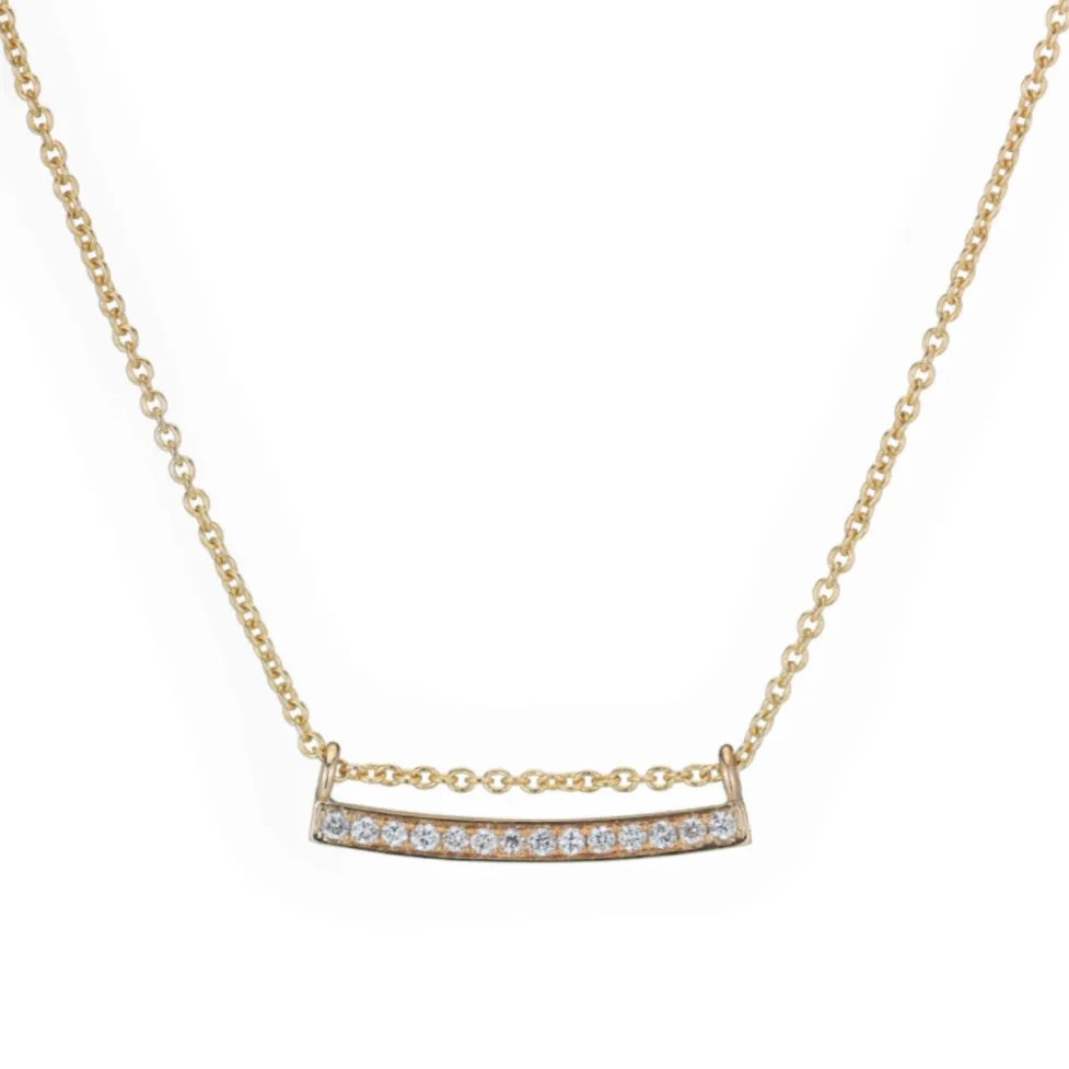 Diamond Bar Necklace