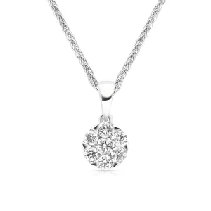 Diamond Cluster Frame Pendant - .26 Carat
