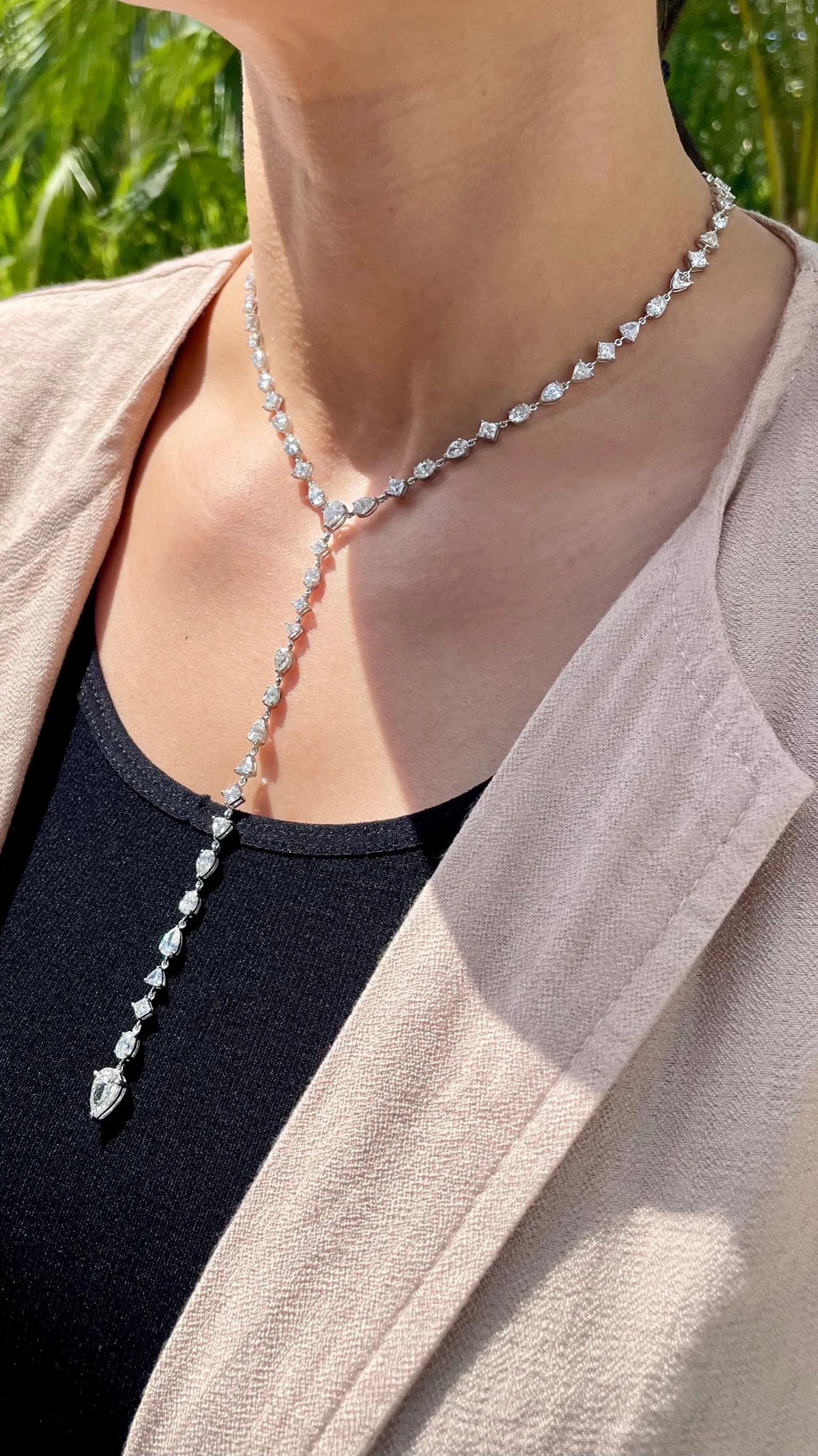 Diamond drop necklace