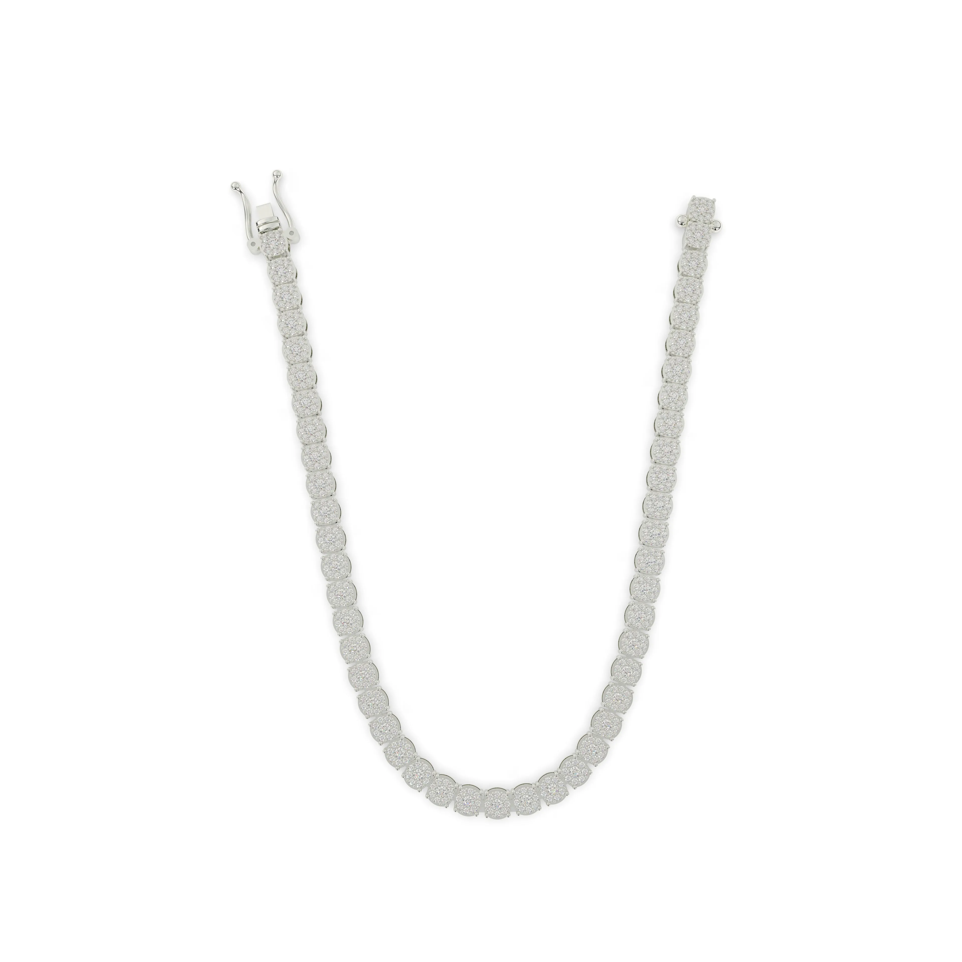 Diamond Flower Set Tennis Chain