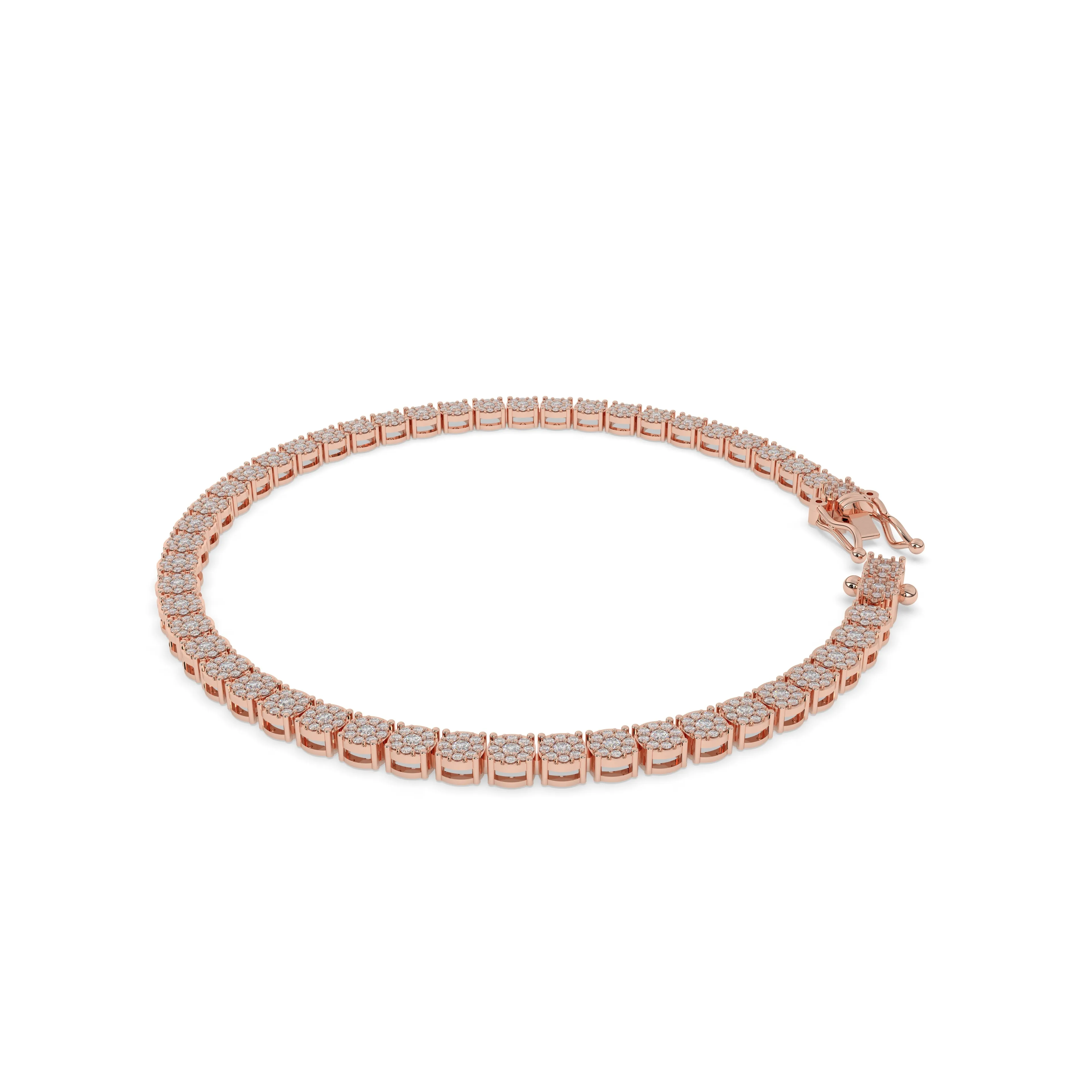Diamond Flower Set Tennis Chain