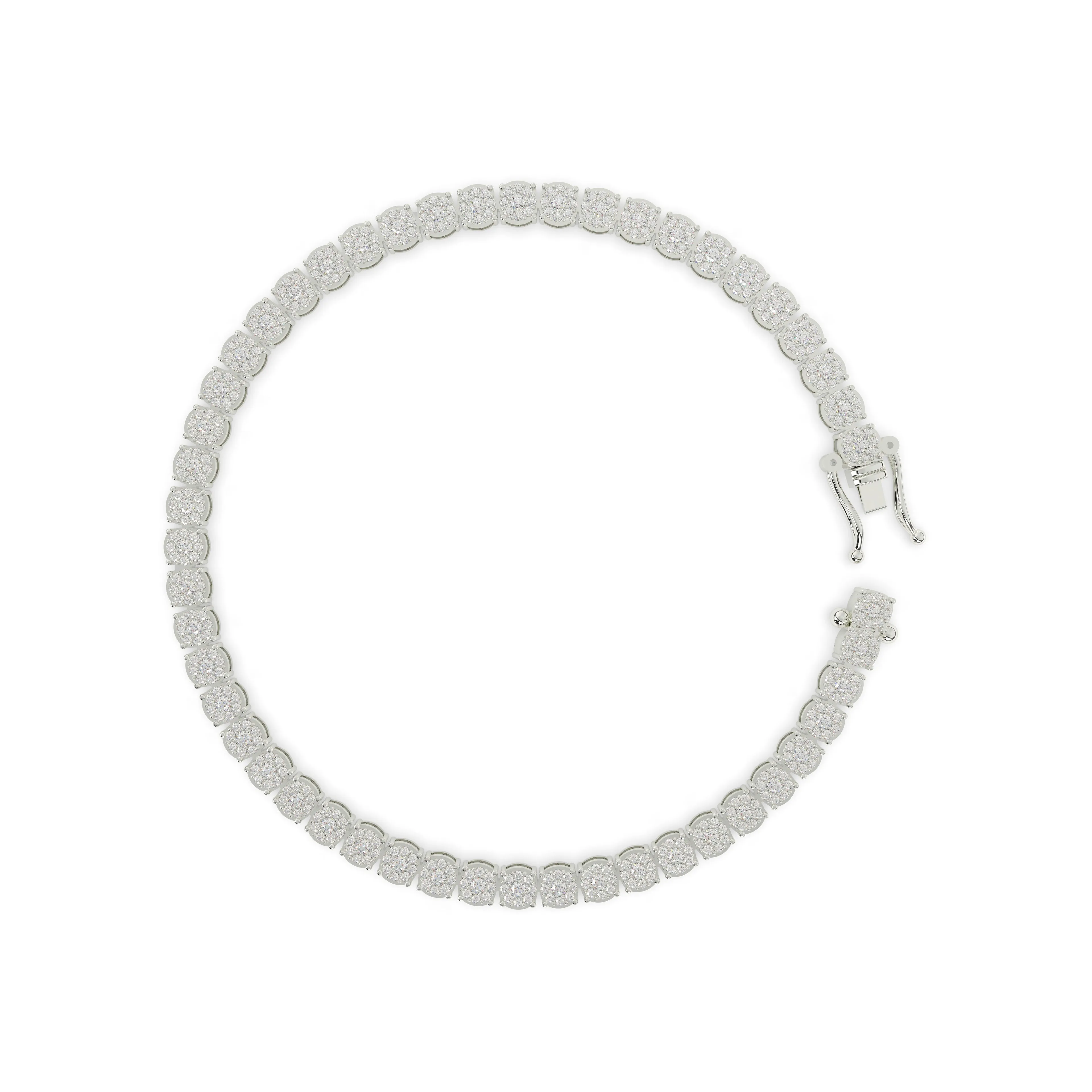 Diamond Flower Set Tennis Chain