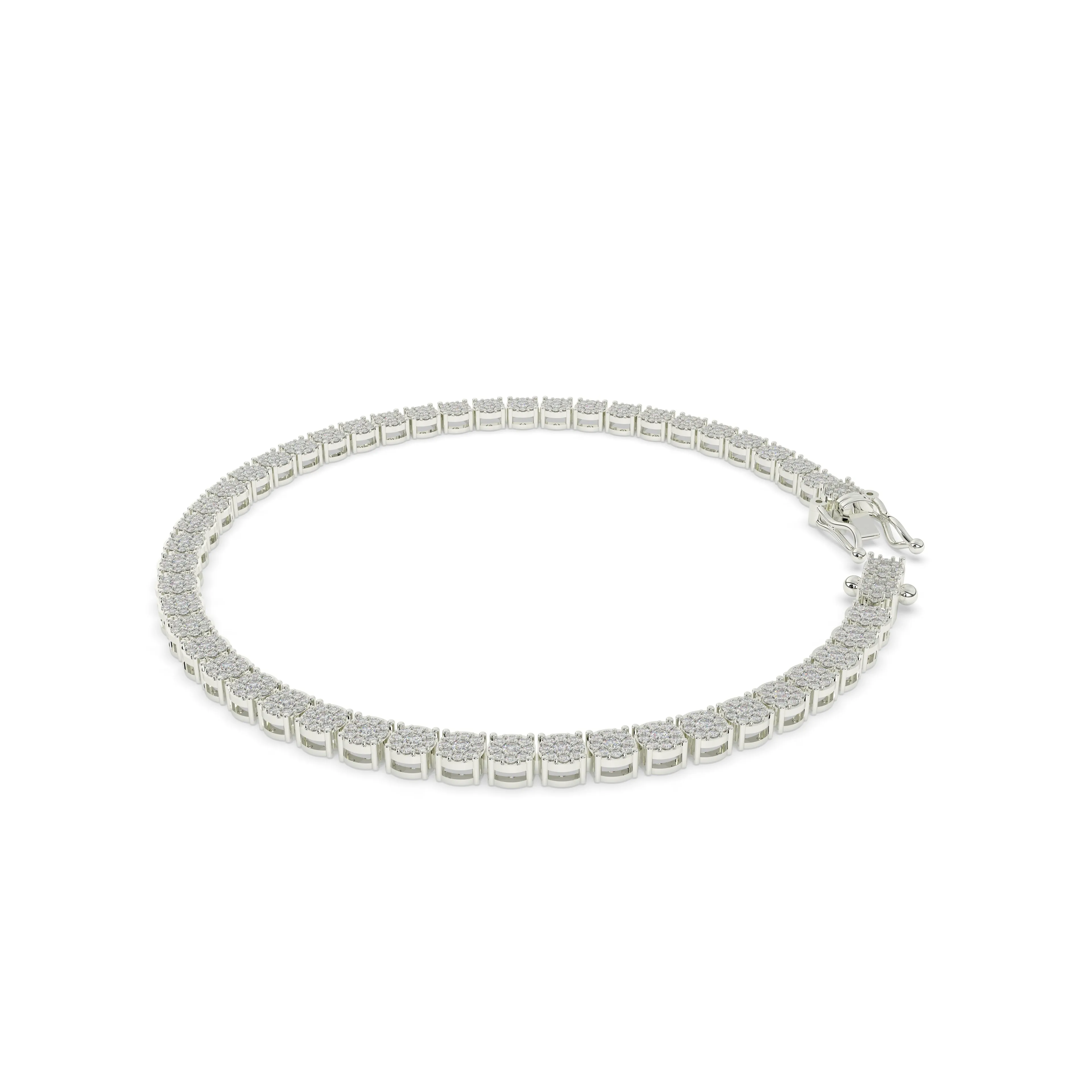 Diamond Flower Set Tennis Chain