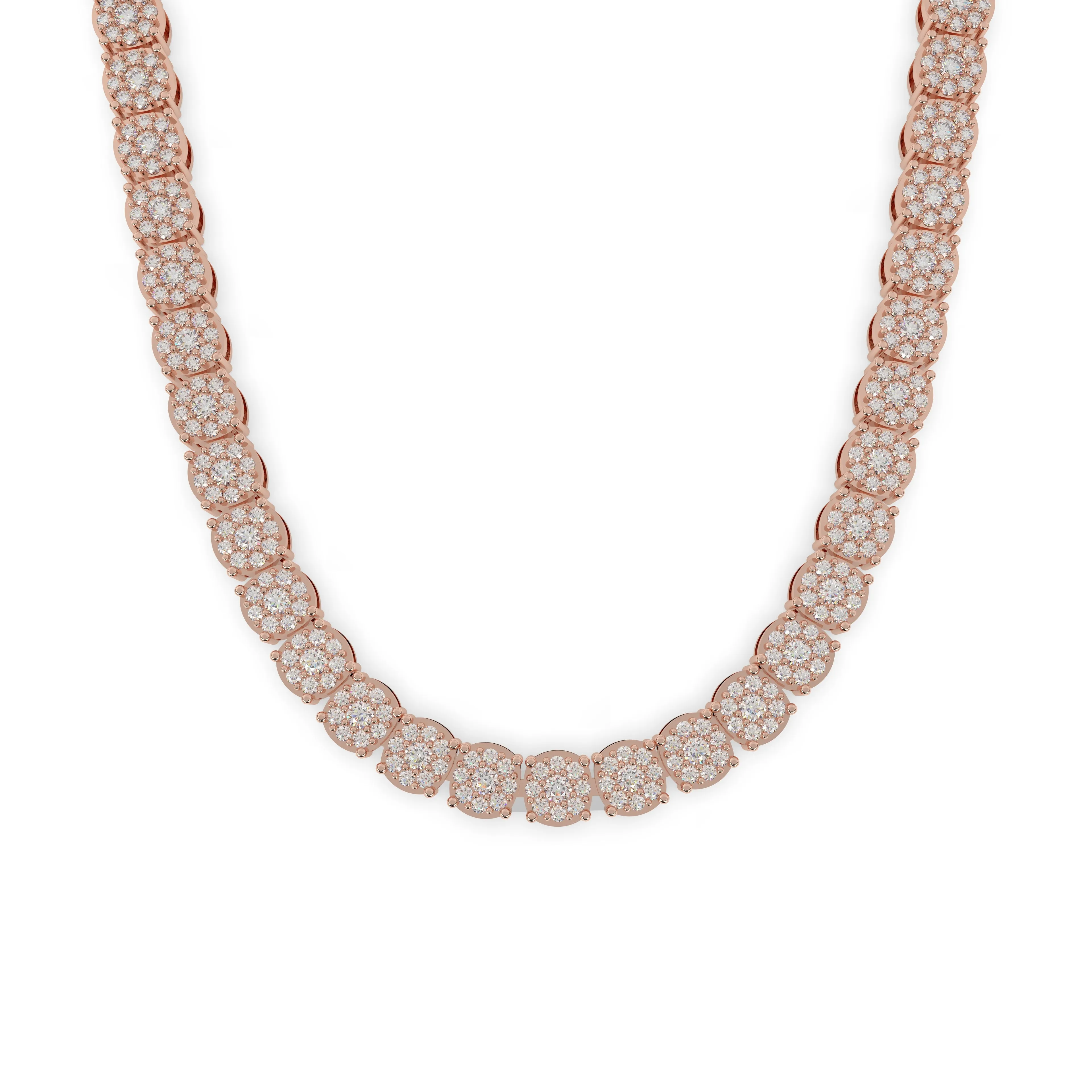 Diamond Flower Set Tennis Chain