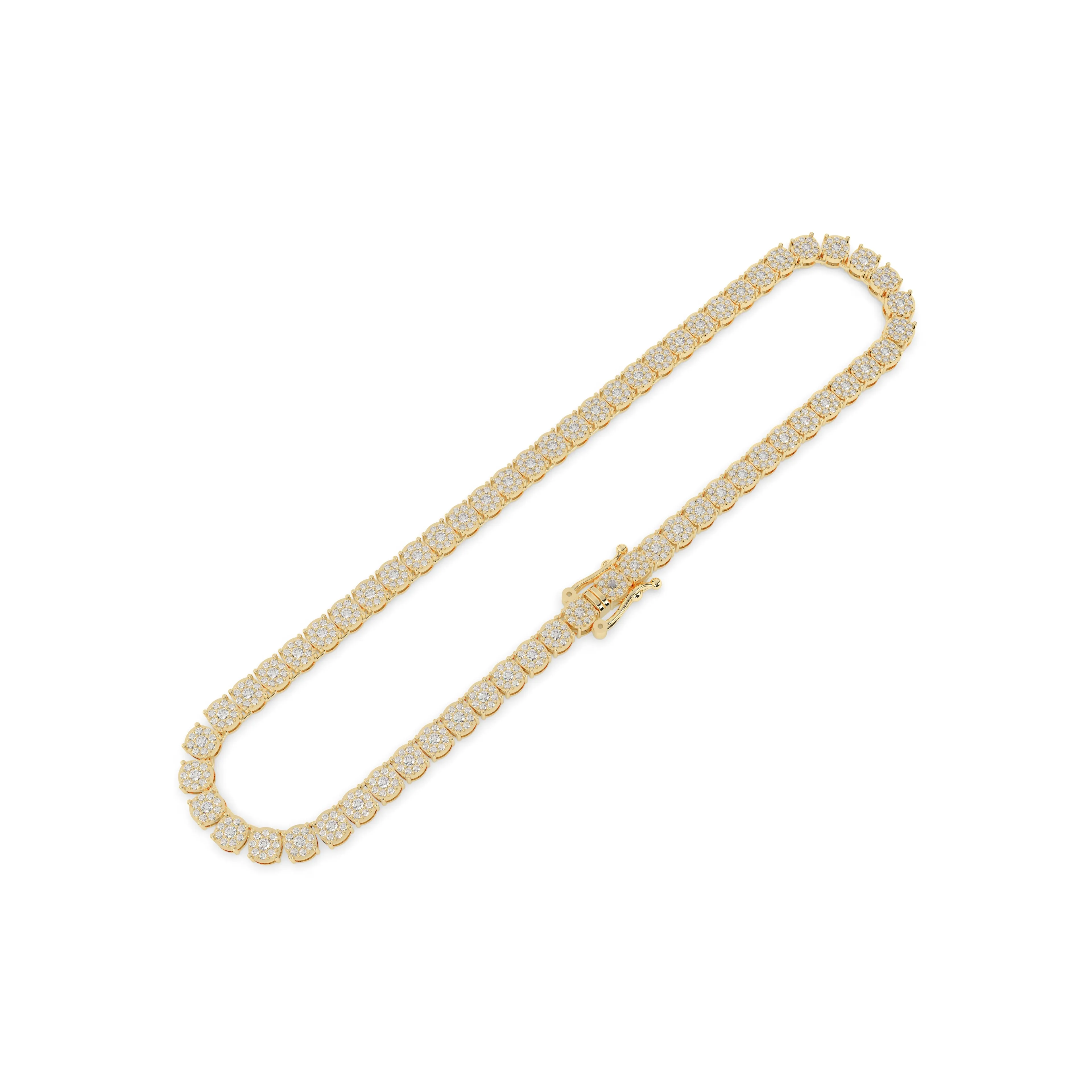 Diamond Flower Set Tennis Chain