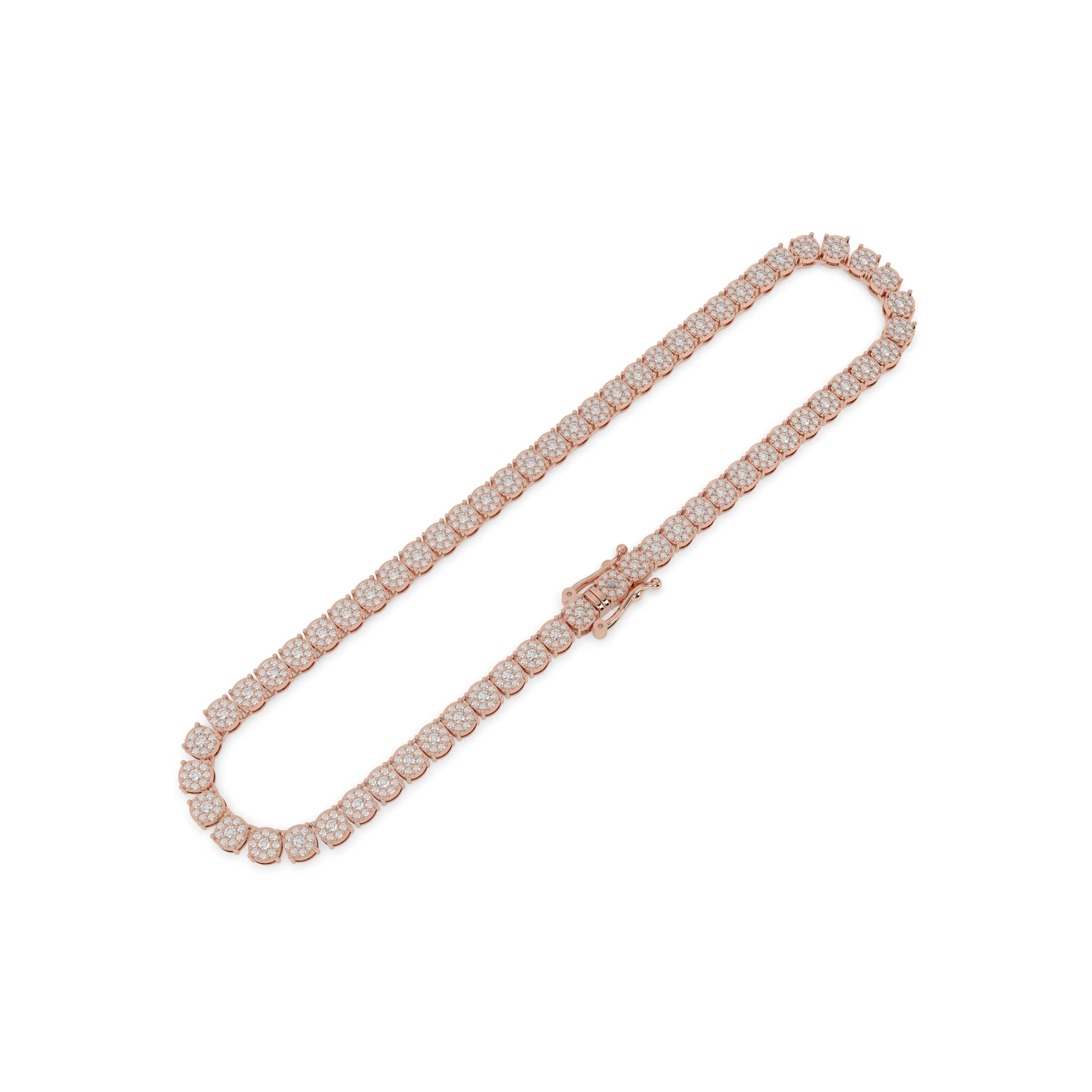 Diamond Flower Set Tennis Chain