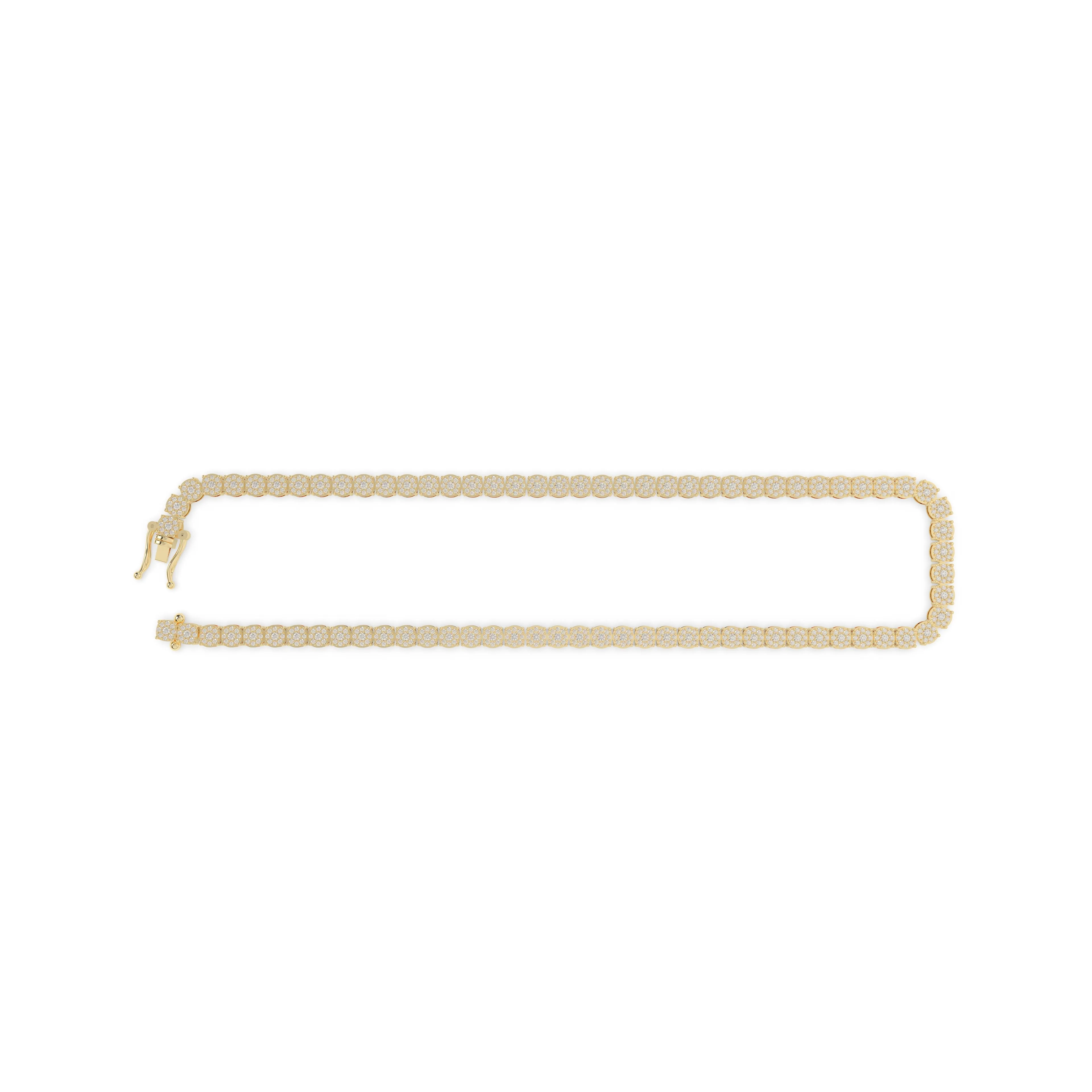 Diamond Flower Set Tennis Chain