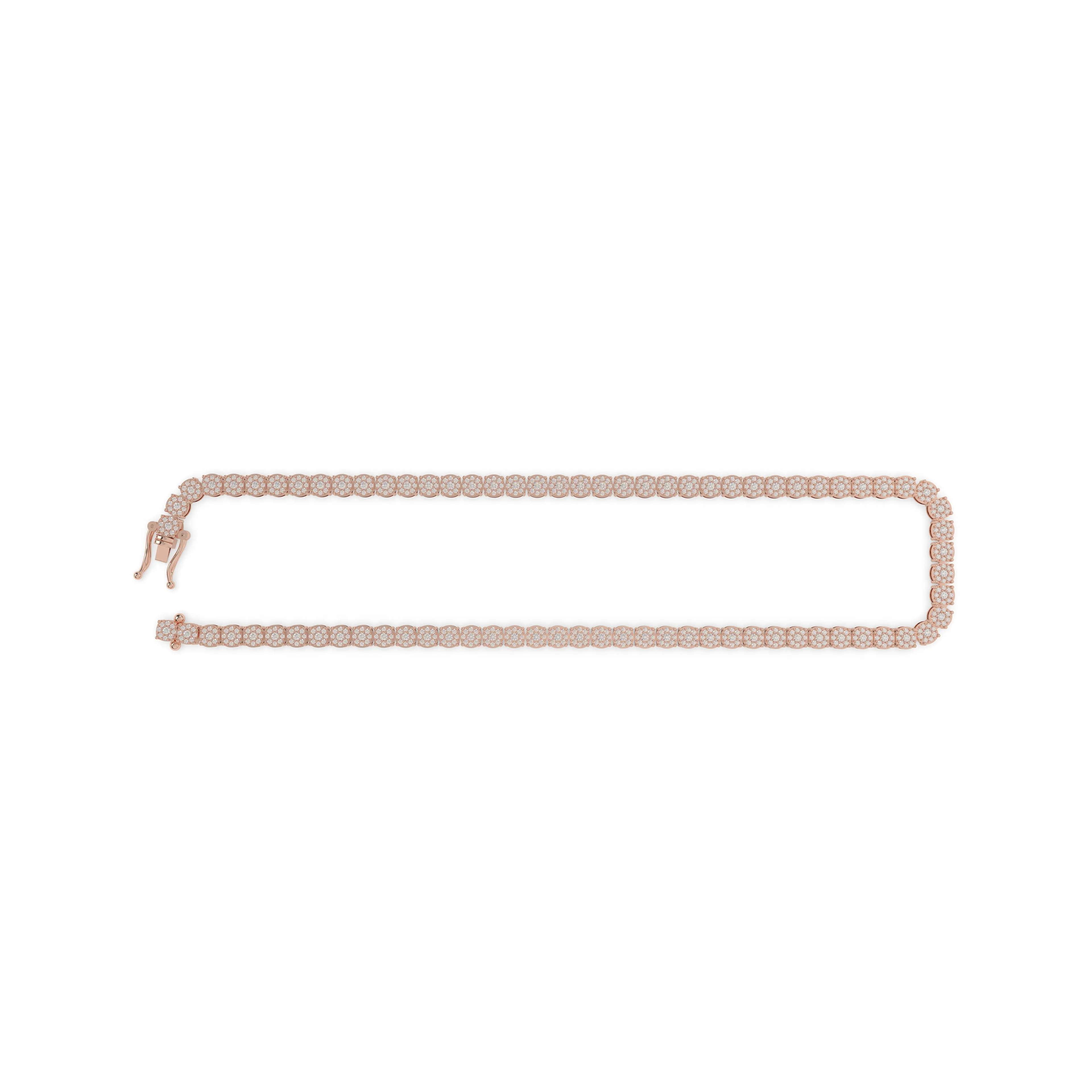 Diamond Flower Set Tennis Chain