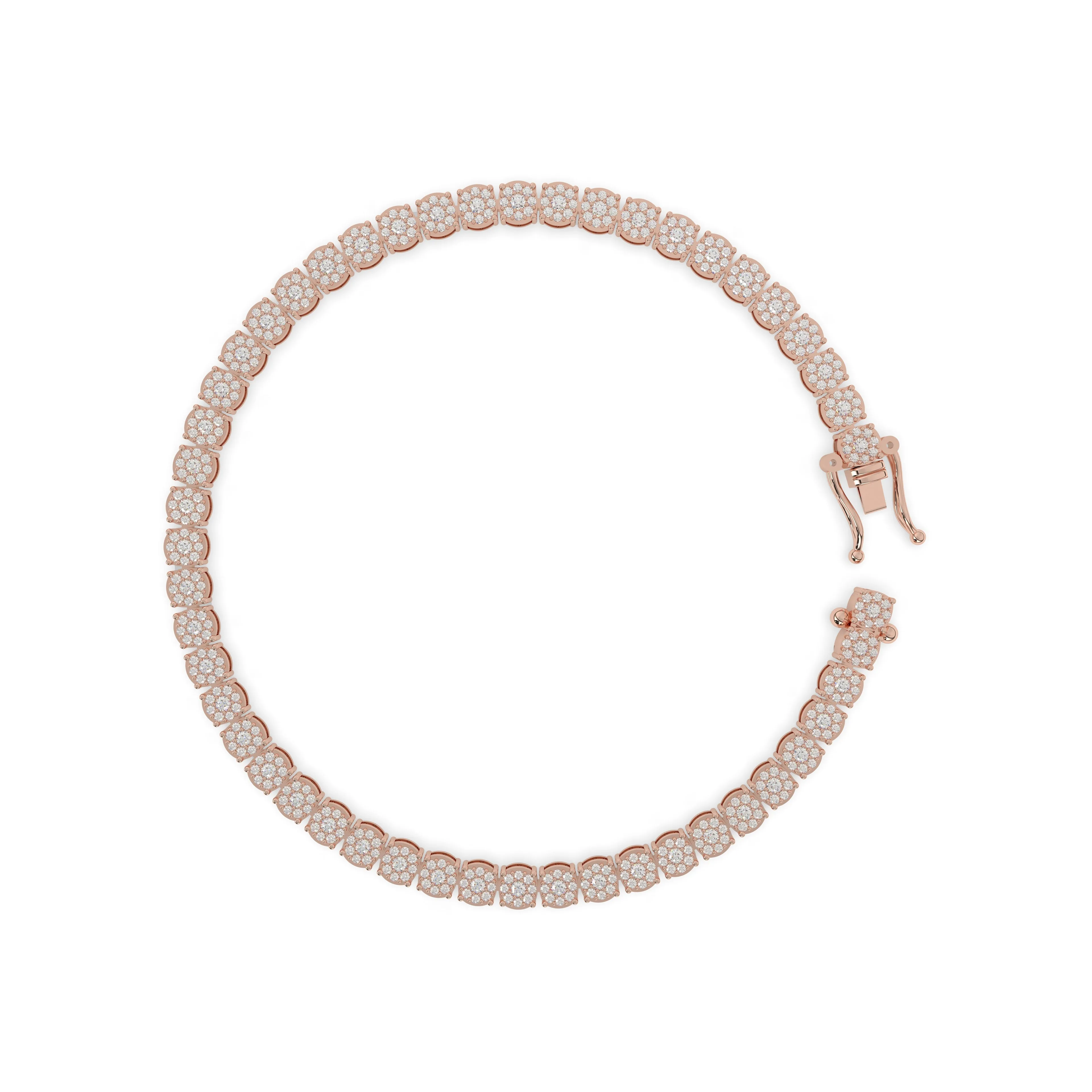 Diamond Flower Set Tennis Chain