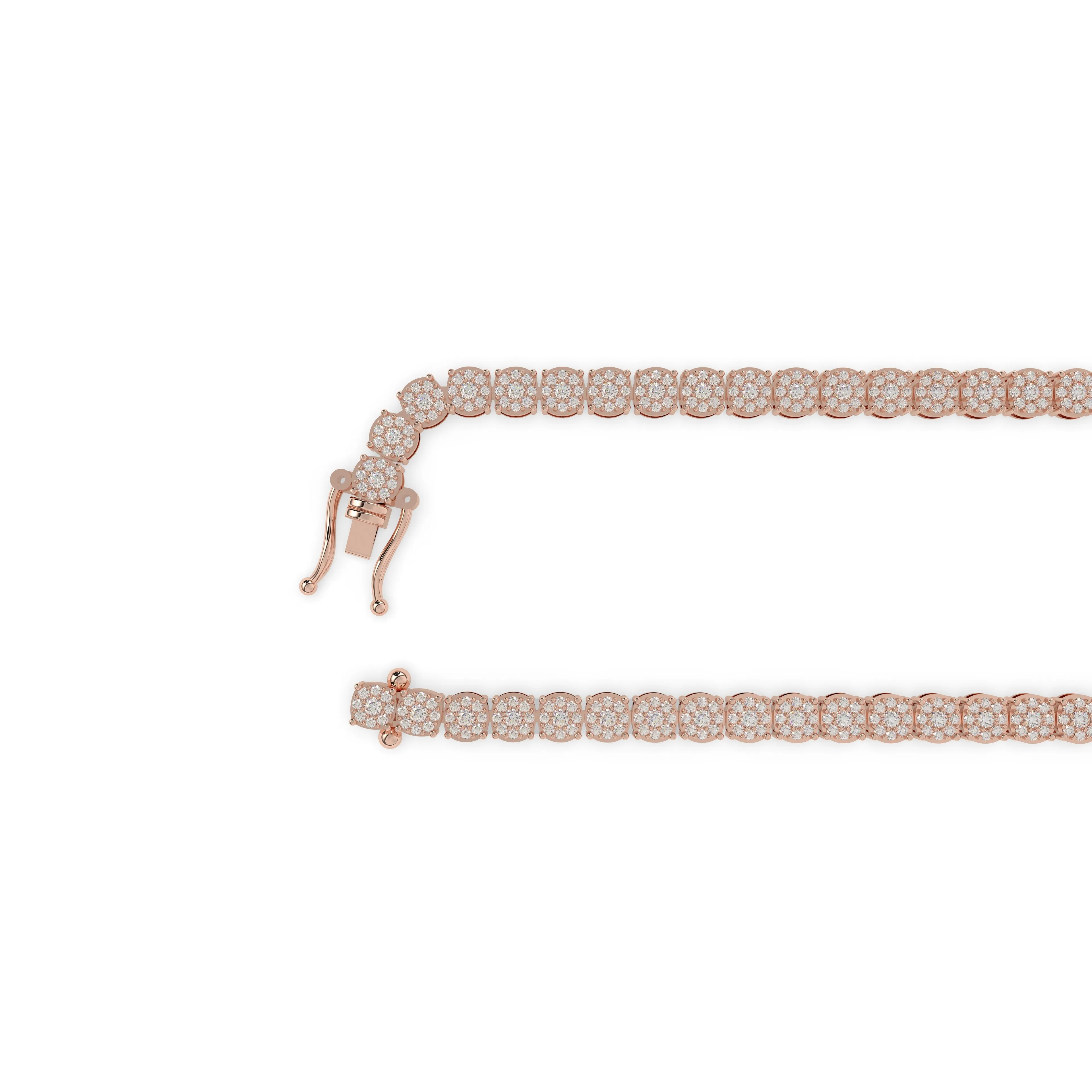 Diamond Flower Set Tennis Chain
