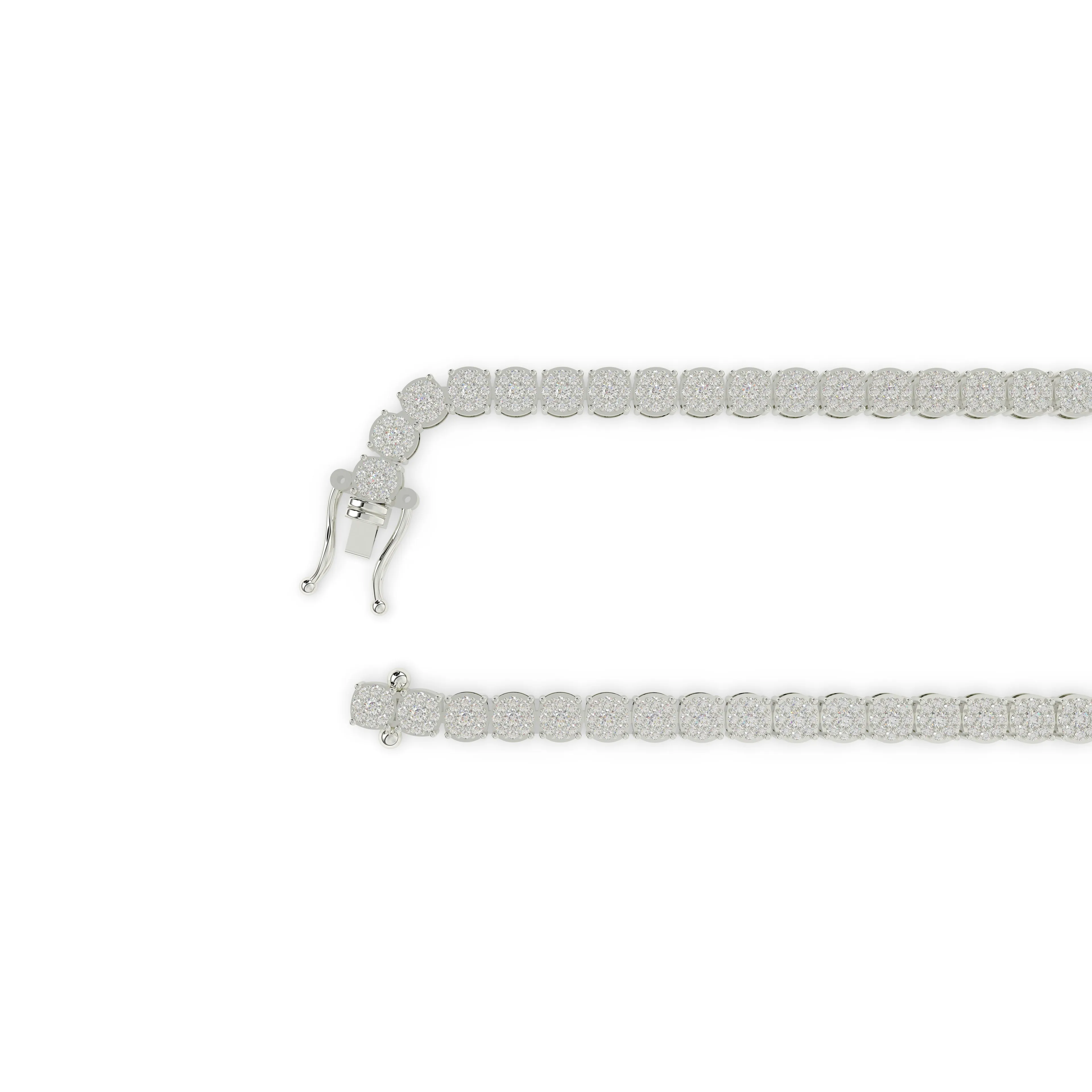 Diamond Flower Set Tennis Chain