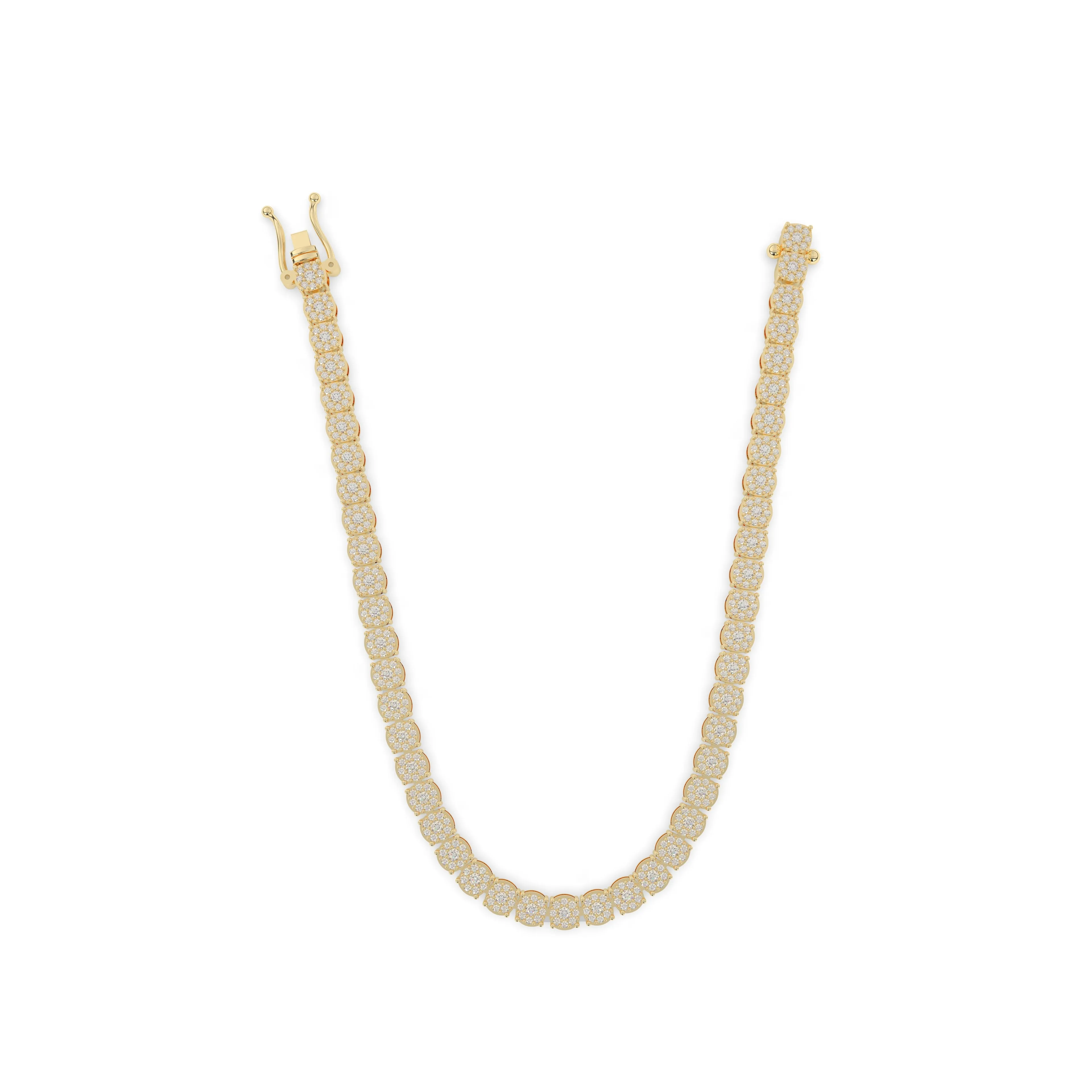 Diamond Flower Set Tennis Chain