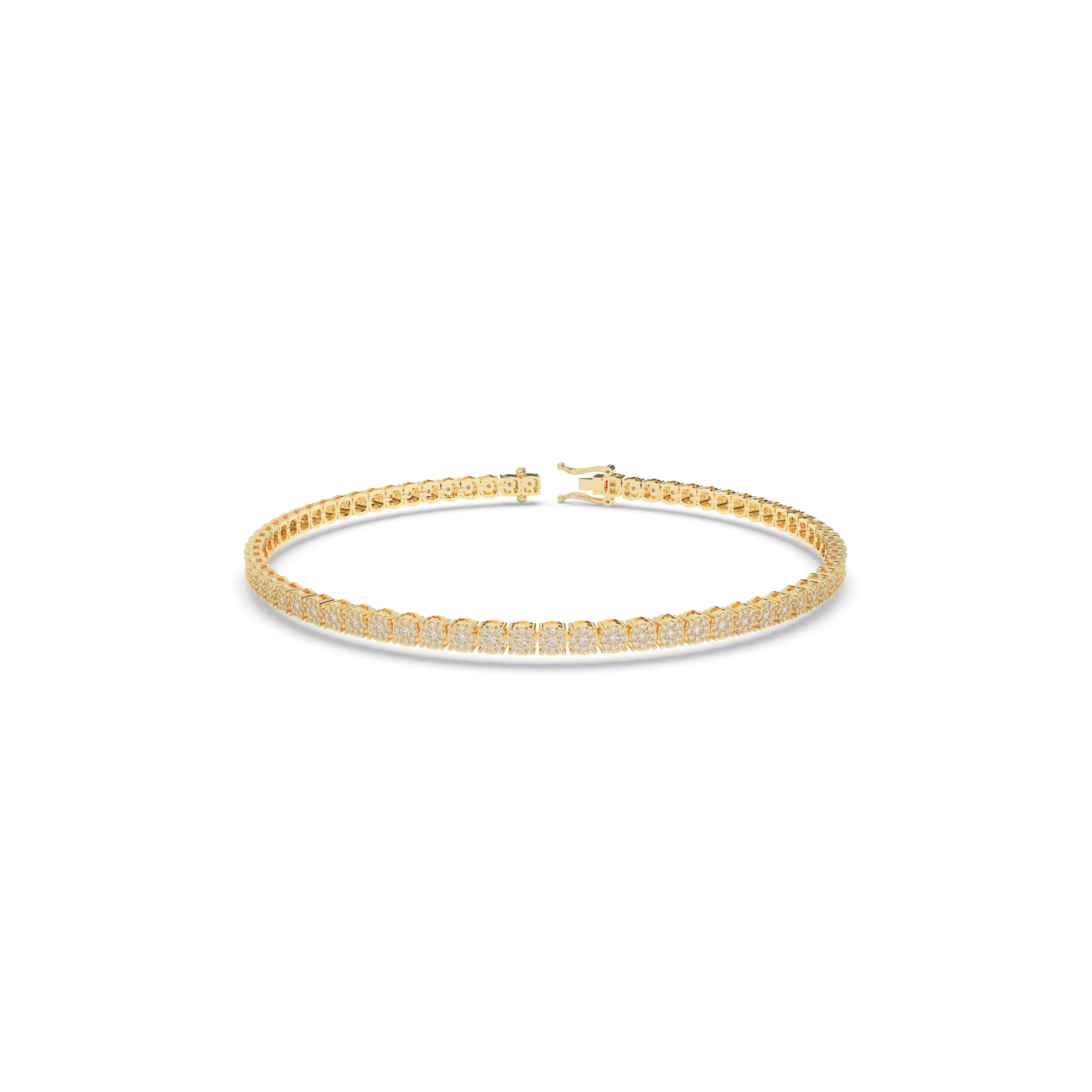Diamond Flower Set Tennis Chain