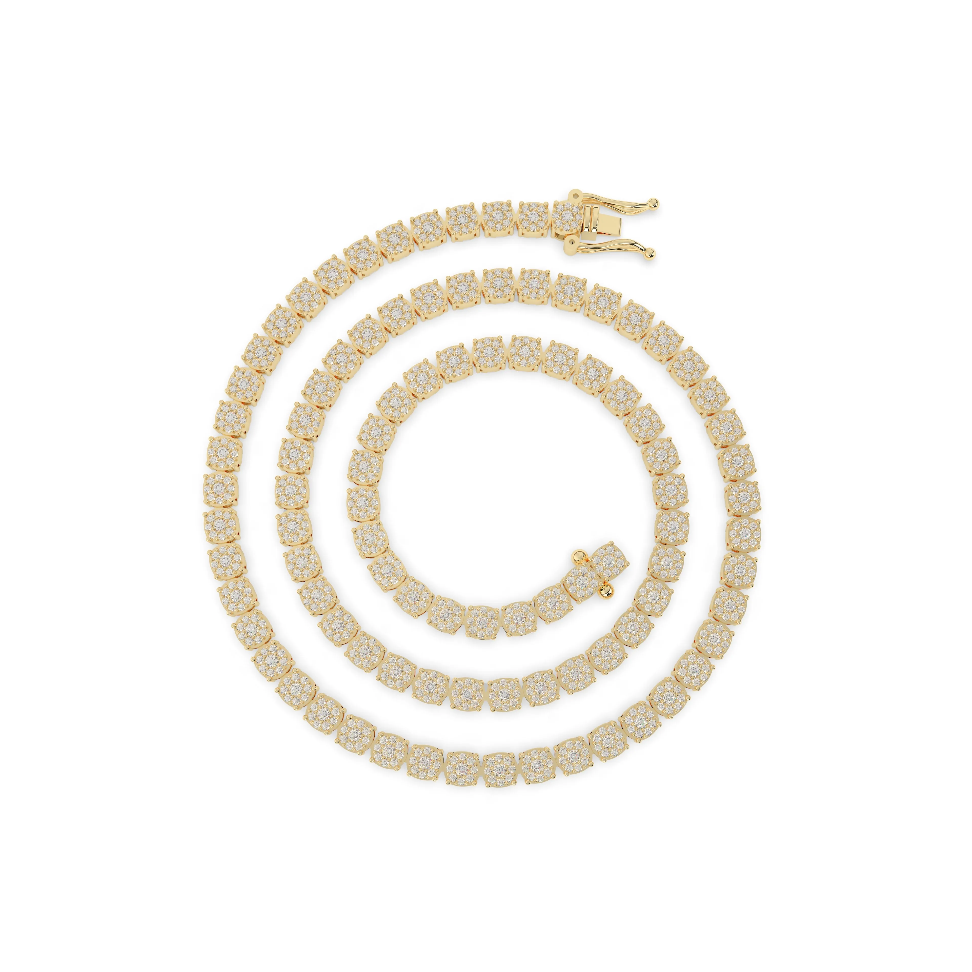 Diamond Flower Set Tennis Chain