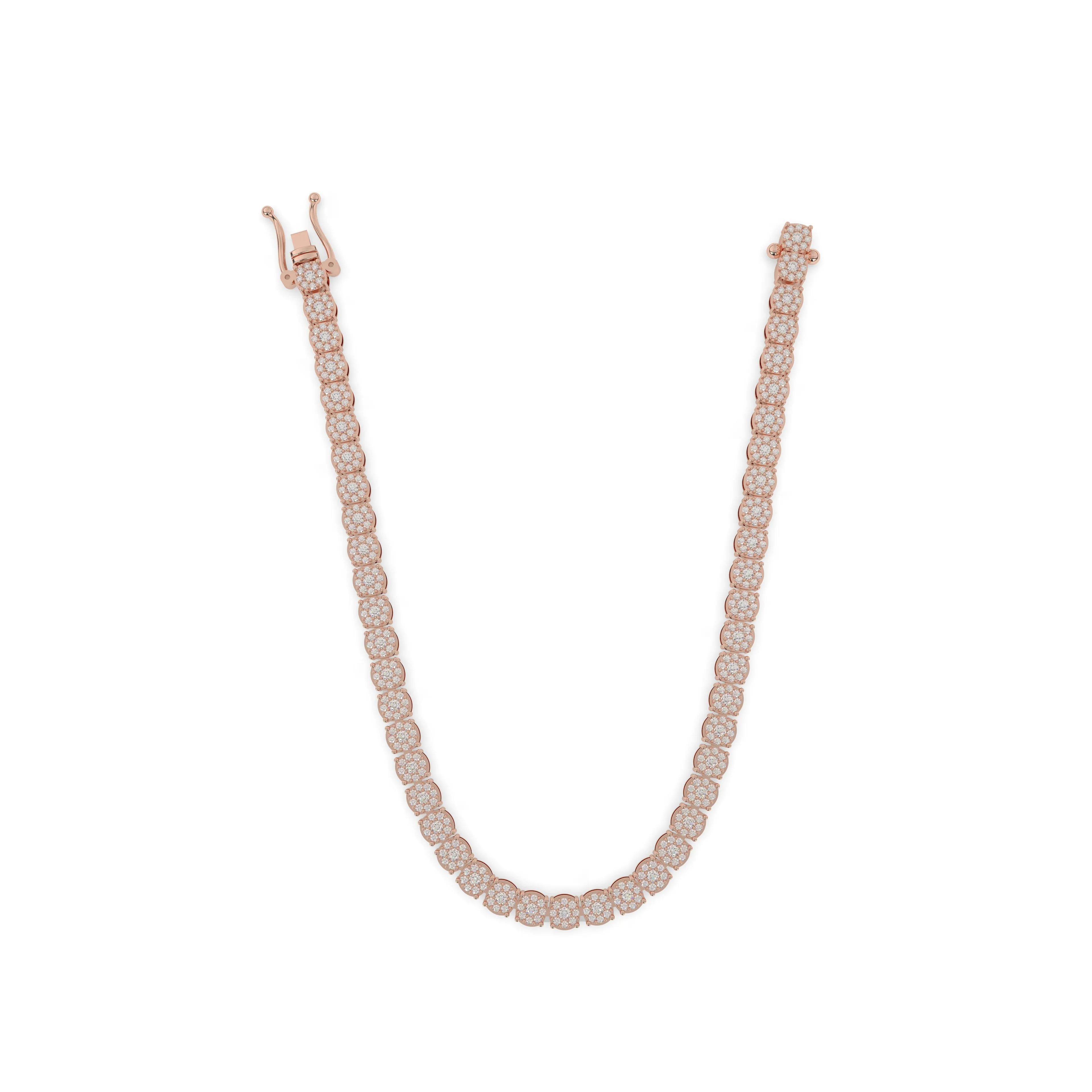 Diamond Flower Set Tennis Chain