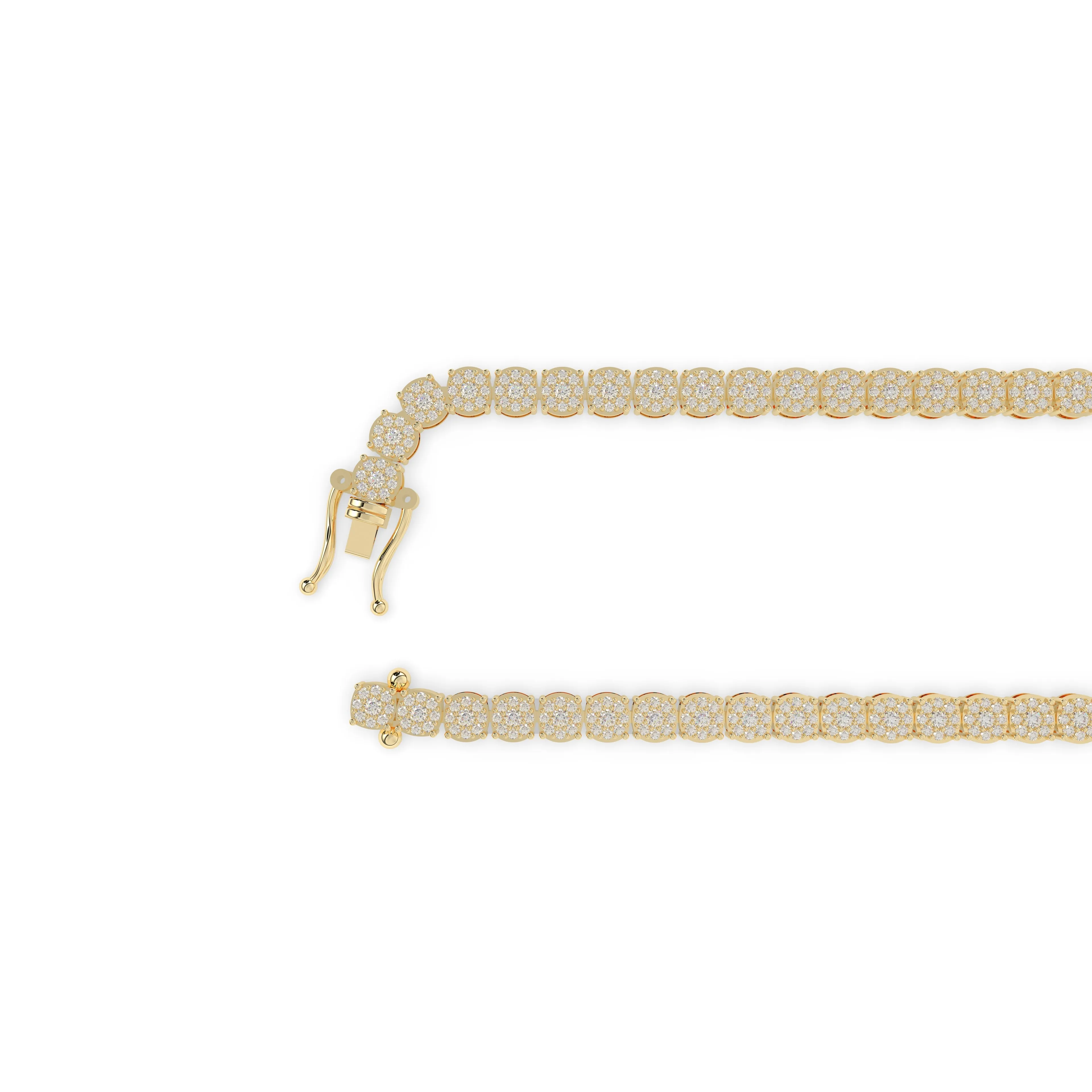 Diamond Flower Set Tennis Chain