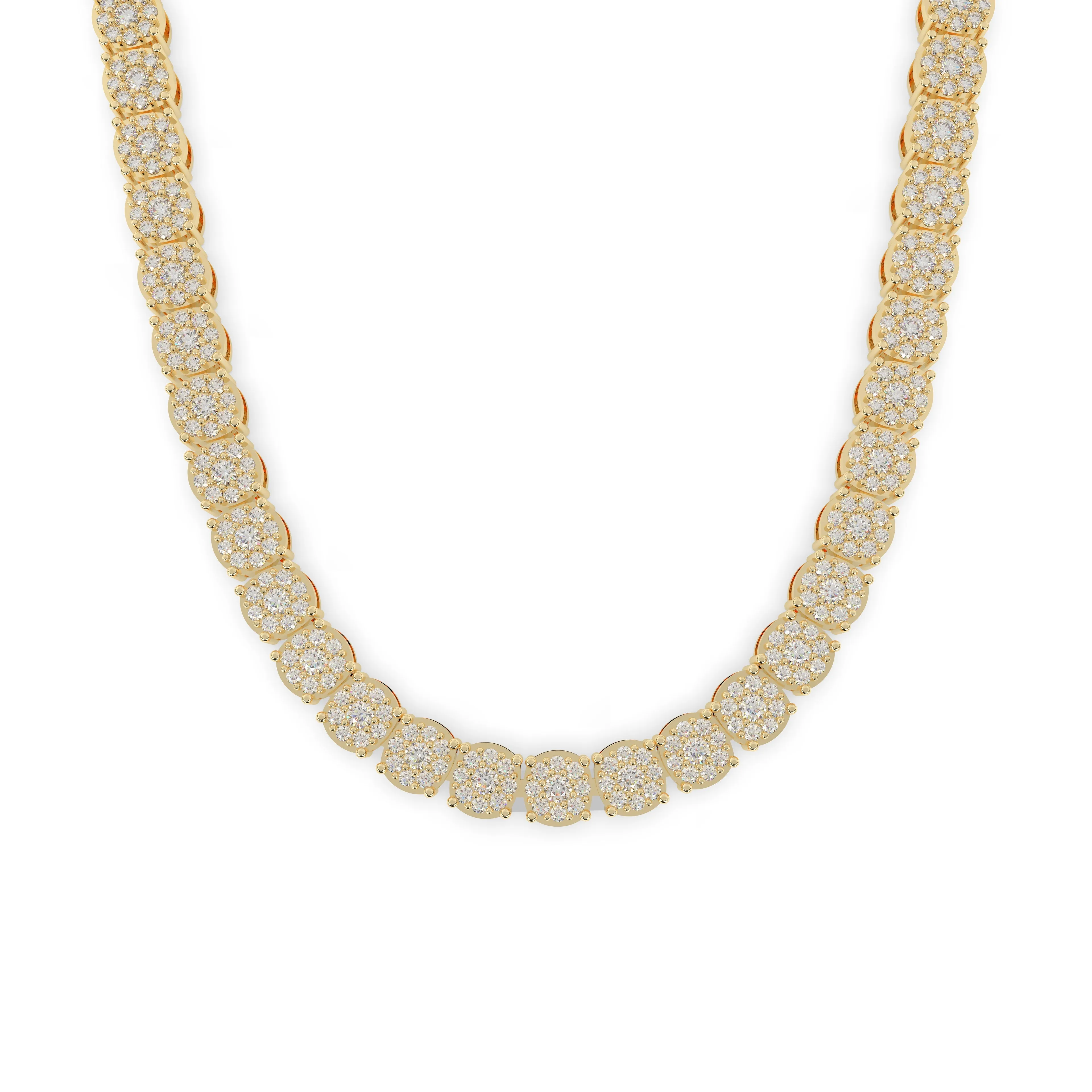 Diamond Flower Set Tennis Chain