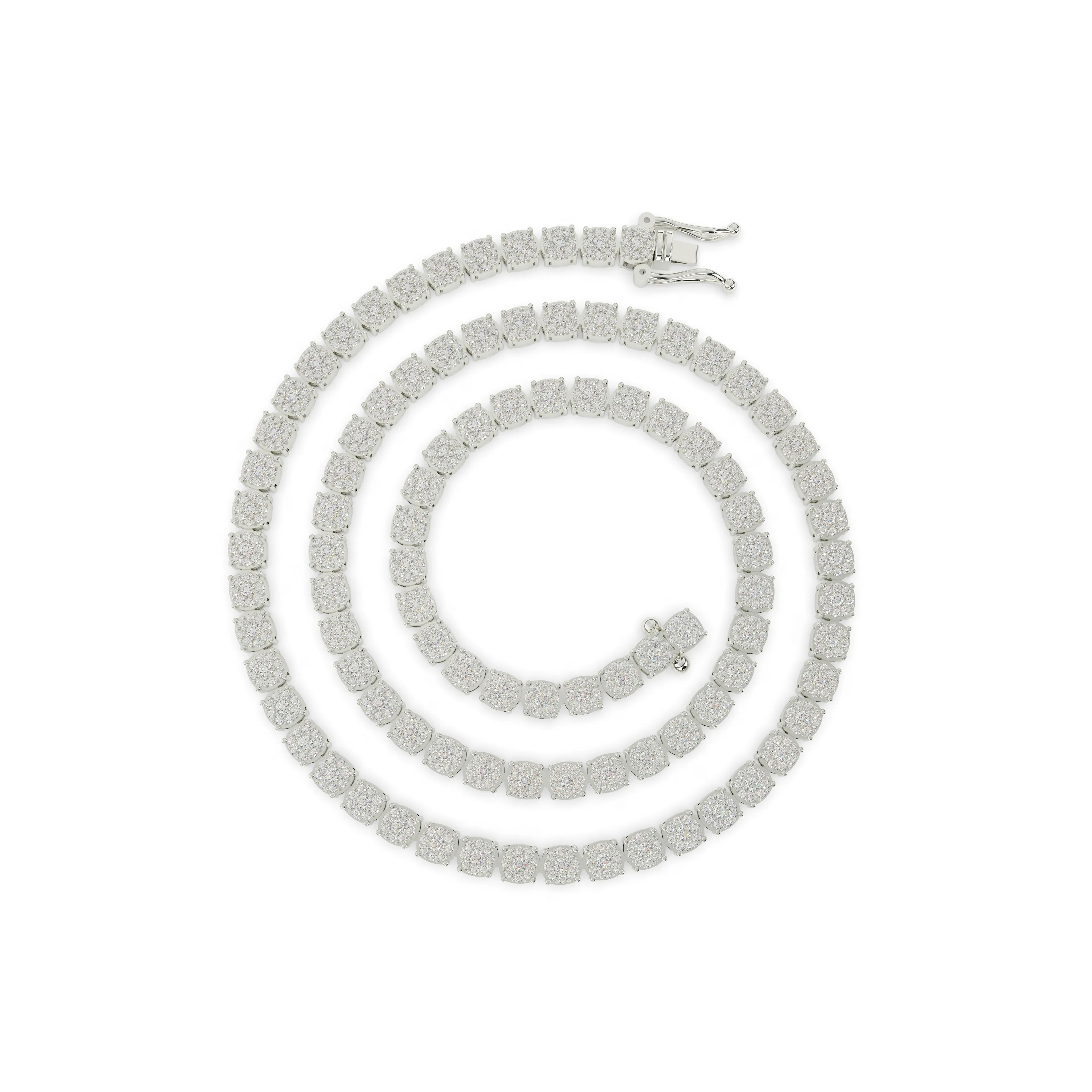 Diamond Flower Set Tennis Chain