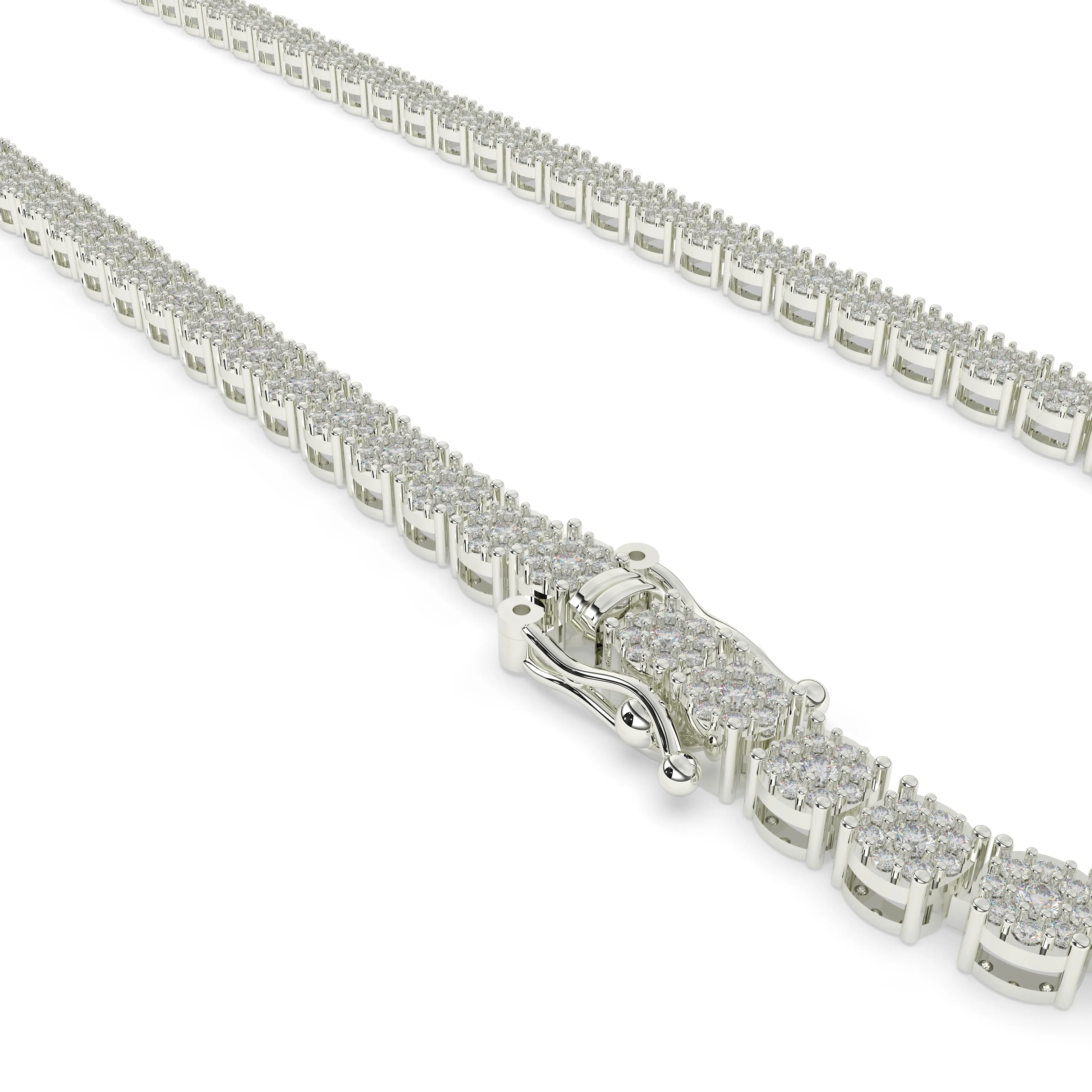Diamond Flower Set Tennis Chain