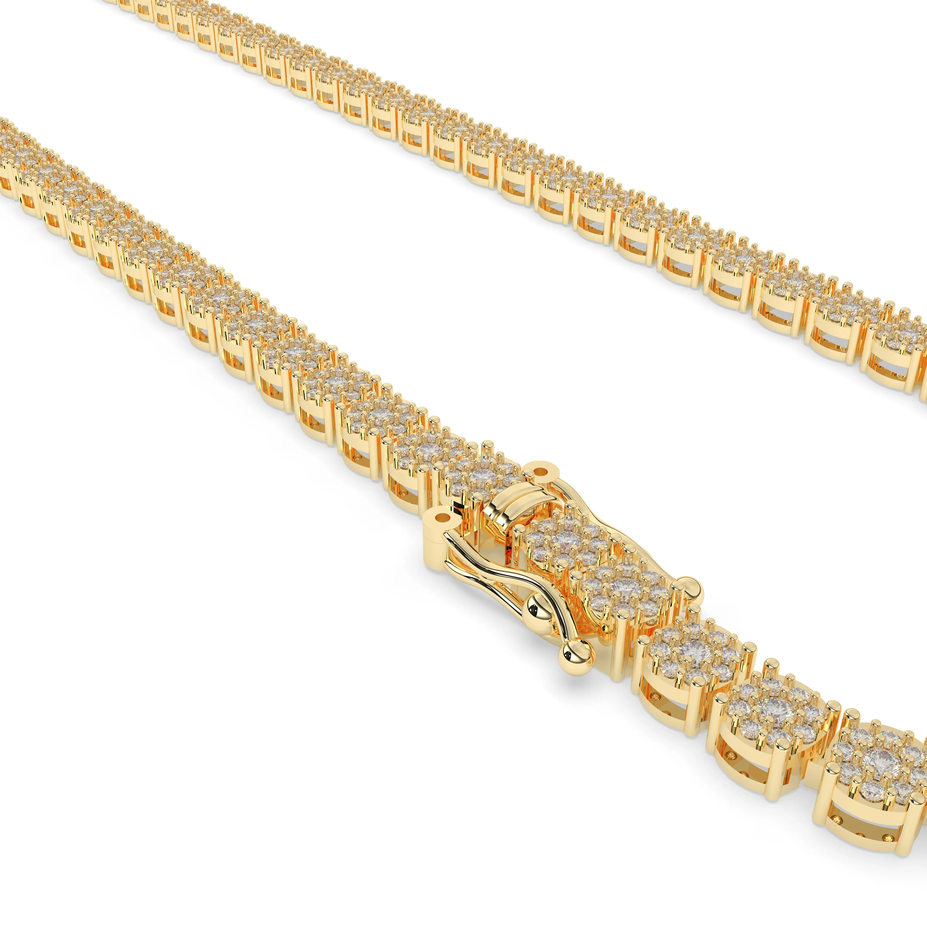 Diamond Flower Set Tennis Chain
