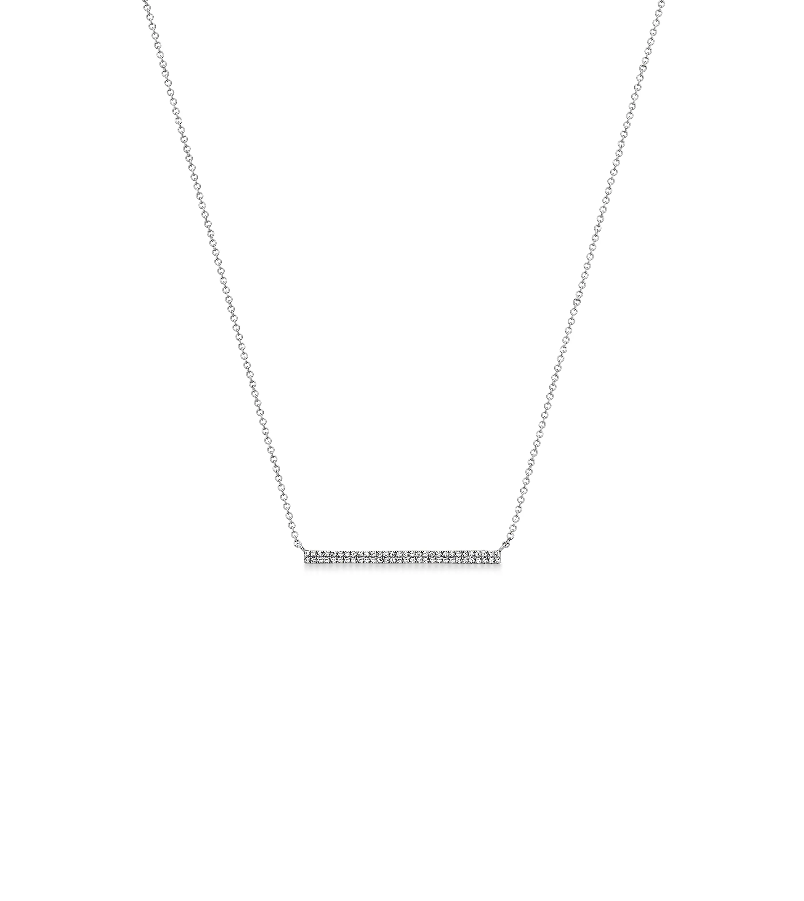 Diamond Long Bar Necklace