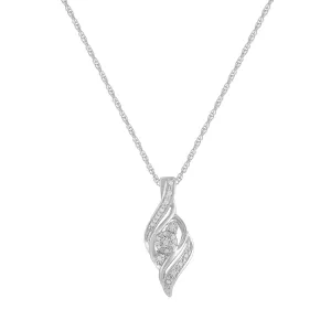 Diamond Miracle Swirl Necklace in Sterling Silver
