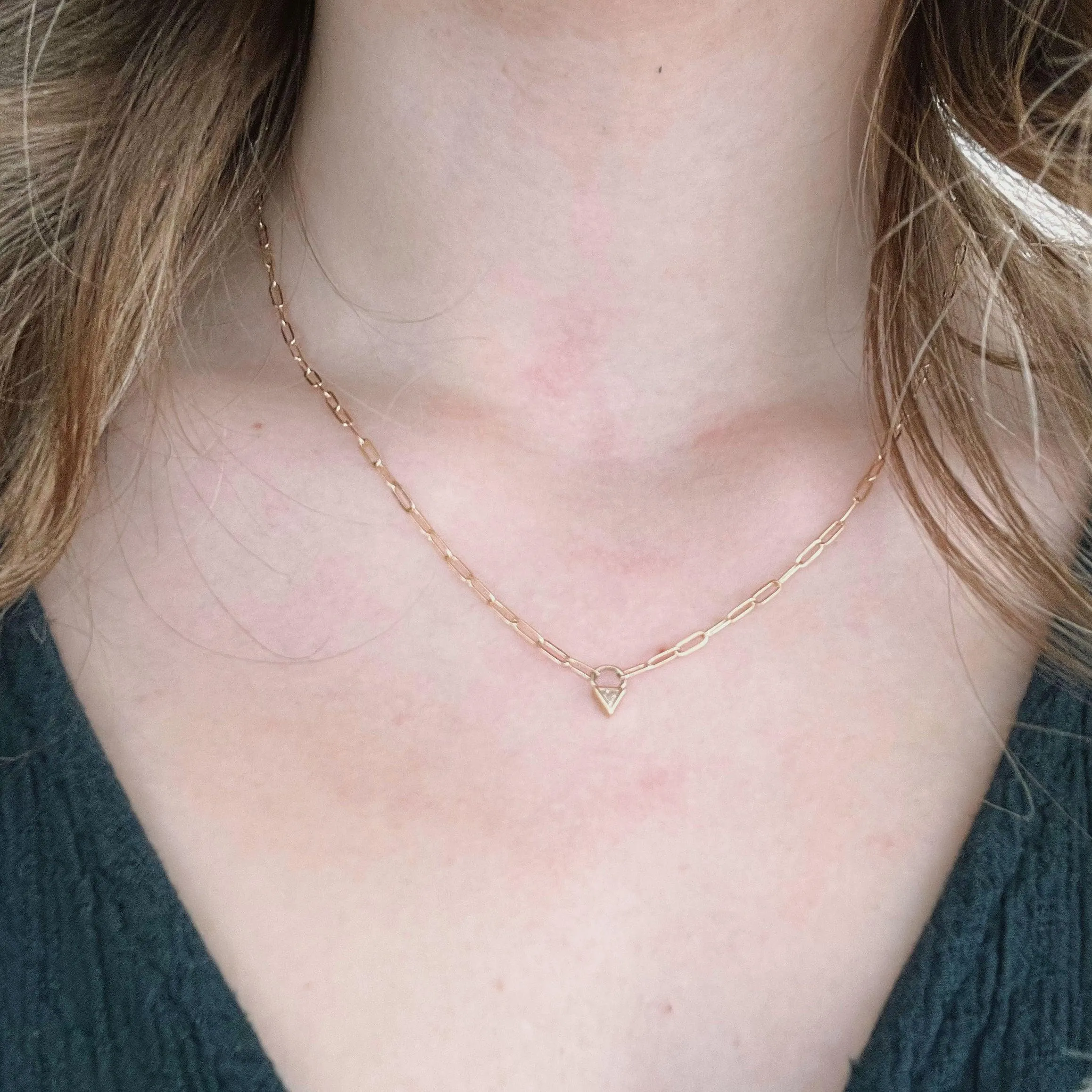 Diamond Triangle Necklace
