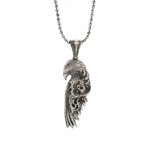 Divine Protection Symbol Eagle Pendant Sterling Silver Necklace