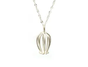 Doily Drop Pendant in Argentium Sterling Silver