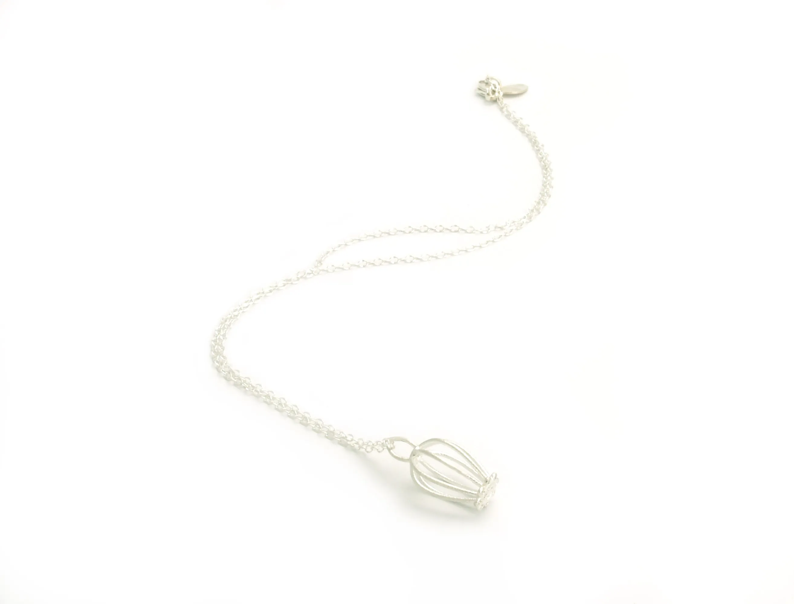 Doily Drop Pendant in Argentium Sterling Silver