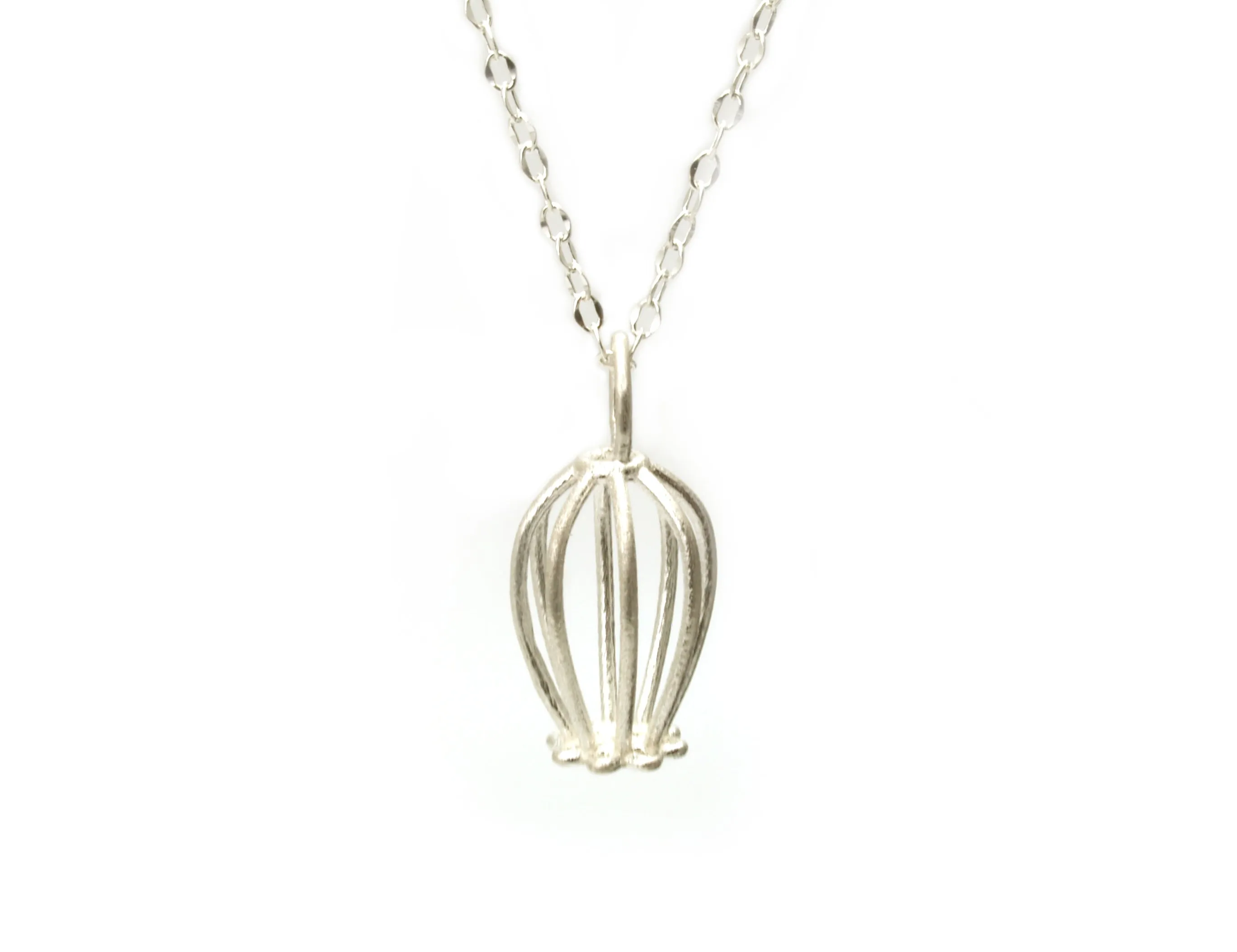 Doily Drop Pendant in Argentium Sterling Silver