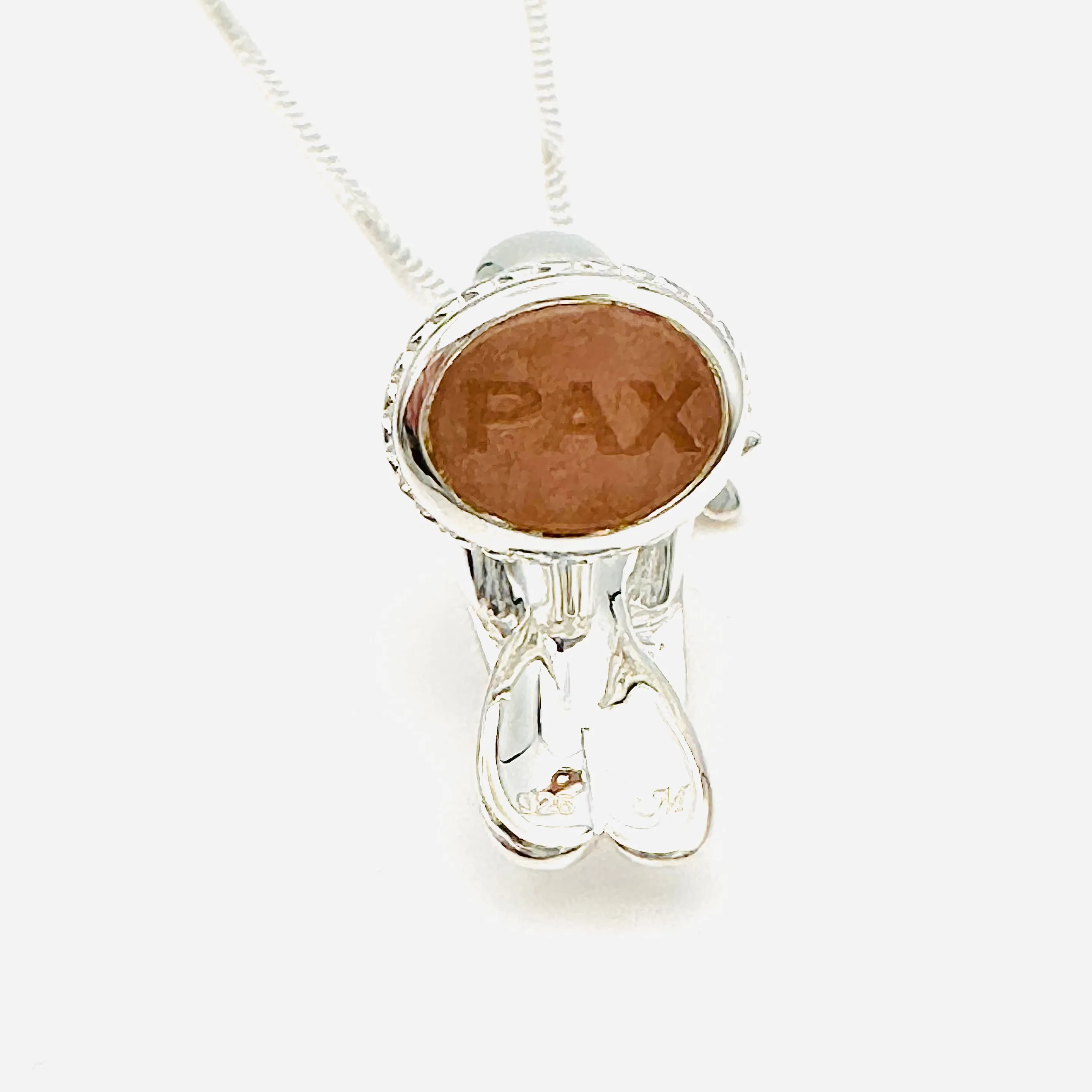 Dove Charm Necklace, Sterling Silver