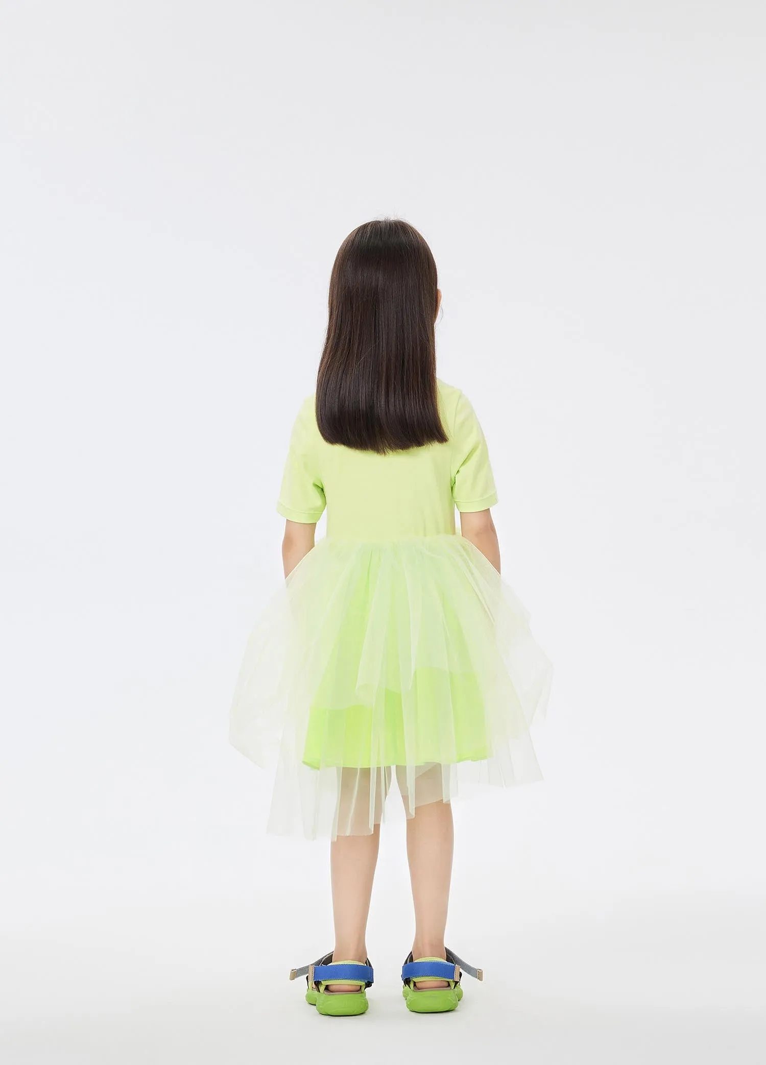 Dresses / jnby by JNBY Patchwork Asymmetric Short Sleeve Gauze Dress