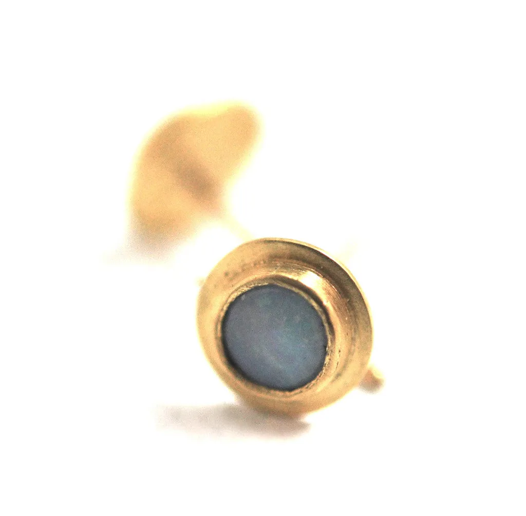 earring / gold 22k   gemstone post earring