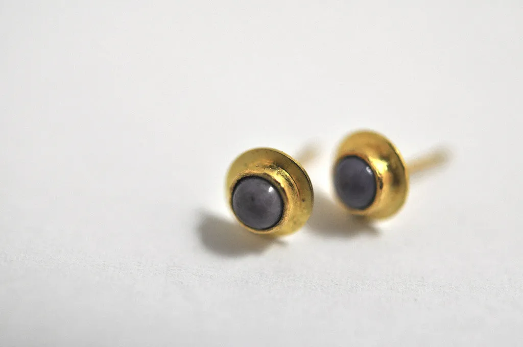 earring / gold 22k   gemstone post earring