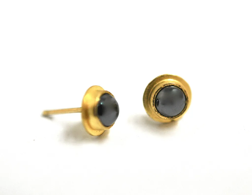 earring / gold 22k   gemstone post earring