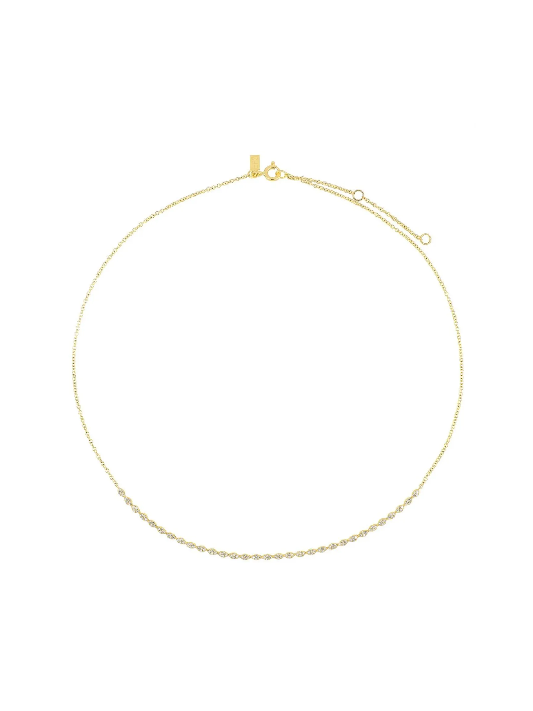EF Collection Pave Diamond Marquis Necklace