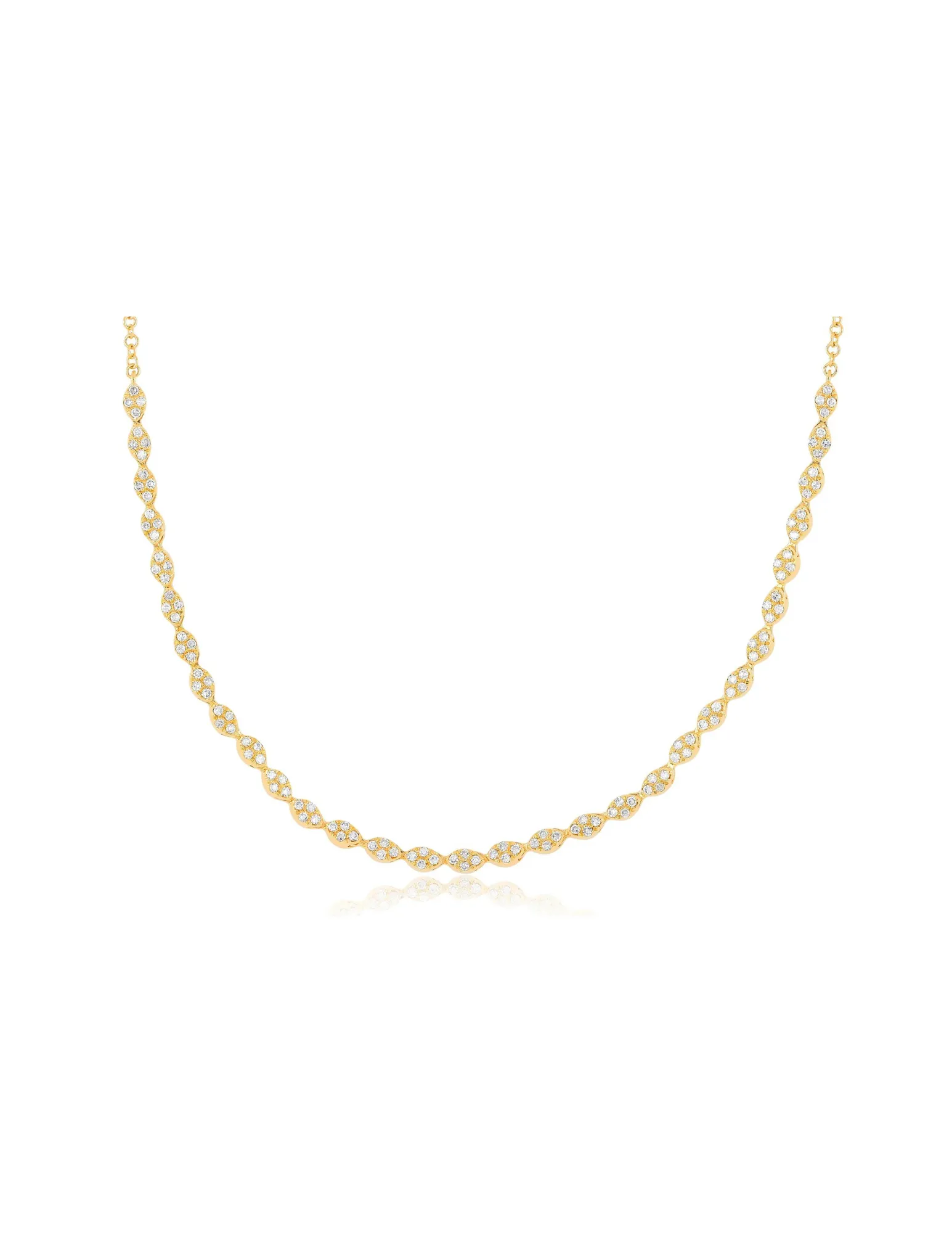 EF Collection Pave Diamond Marquis Necklace