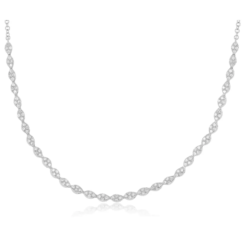 EF Collection Pave Diamond Marquis Necklace