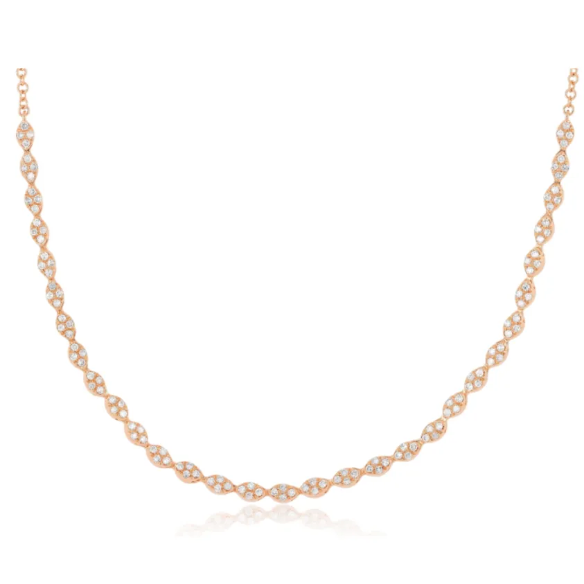 EF Collection Pave Diamond Marquis Necklace