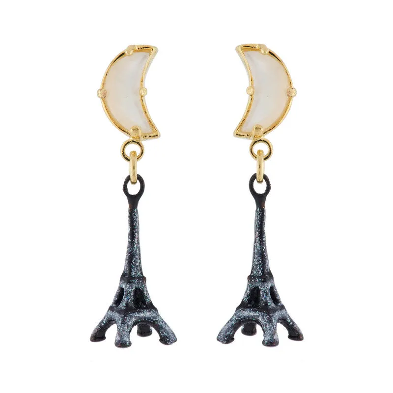 Eiffel Tower in the Moonlight Earrings